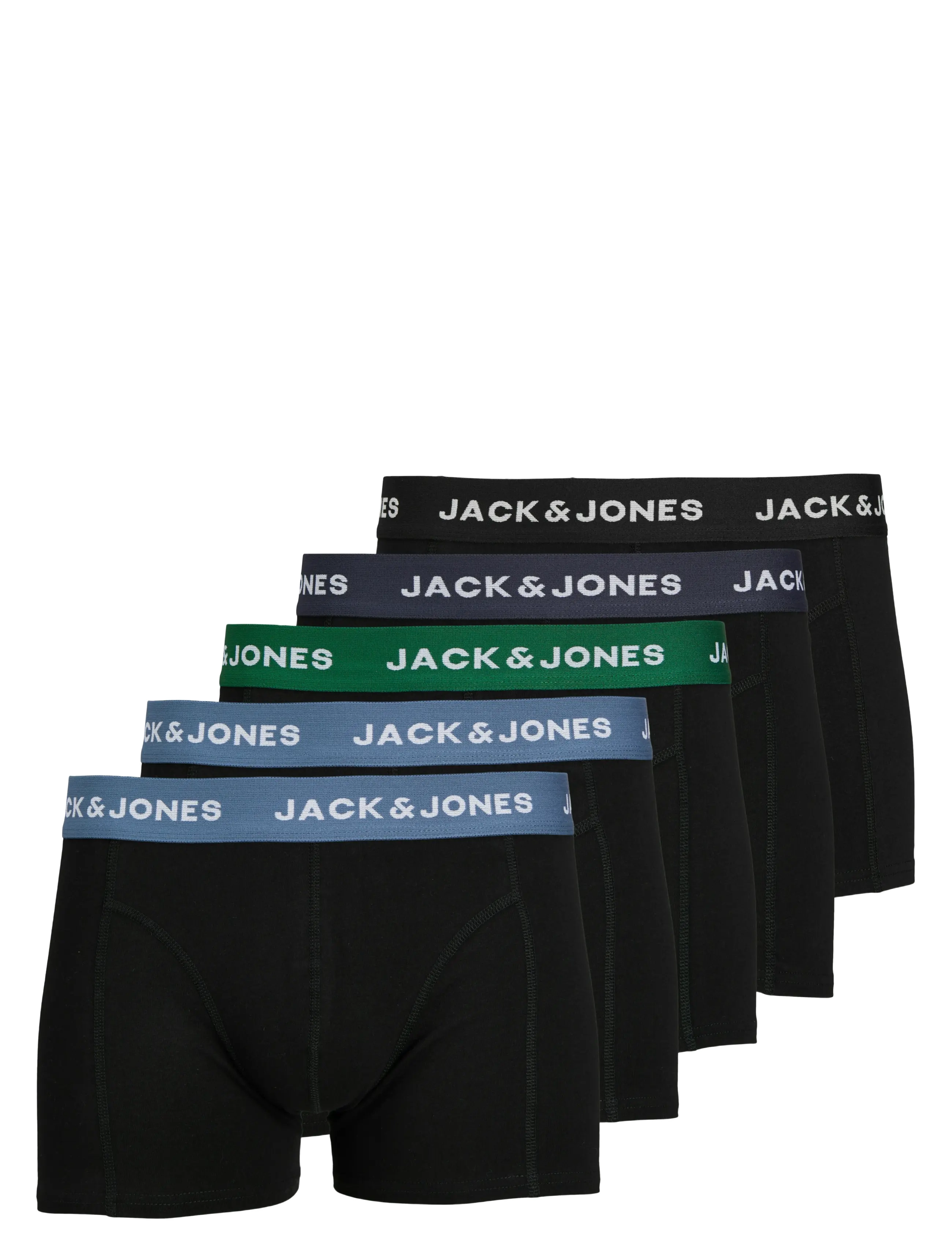 JACK & JONES Jacsolid Trunks 5 Pack Op Schwarz - L - Herren