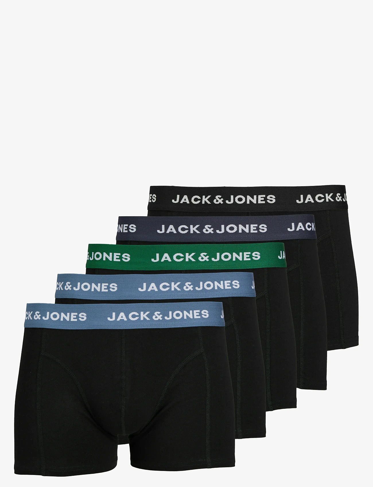 Jack & Jones - JACSOLID TRUNKS 5 PACK OP - laveste priser - black - 1