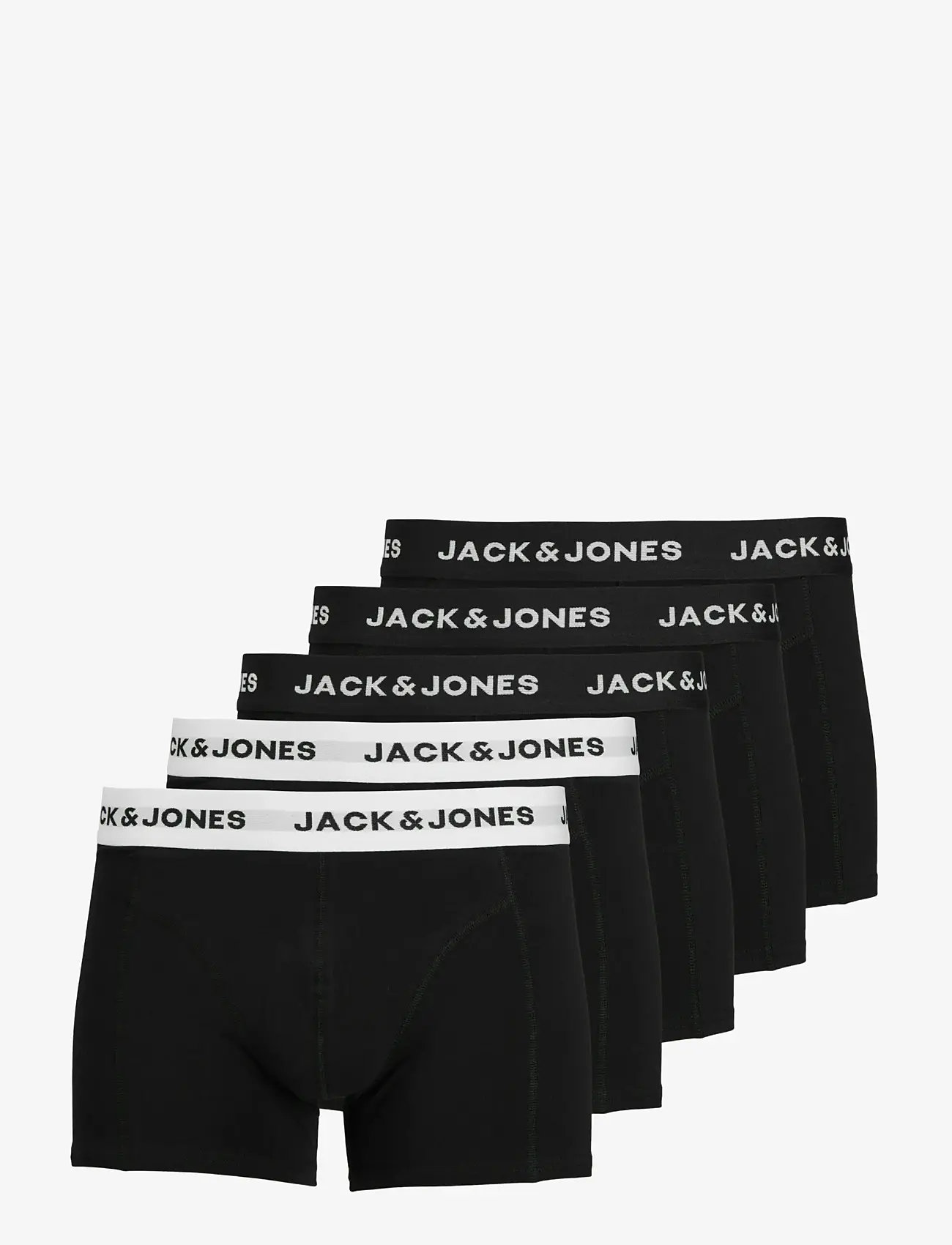 Jack & Jones - JACSOLID TRUNKS 5 PACK OP - multipack kalsonger - black - 1