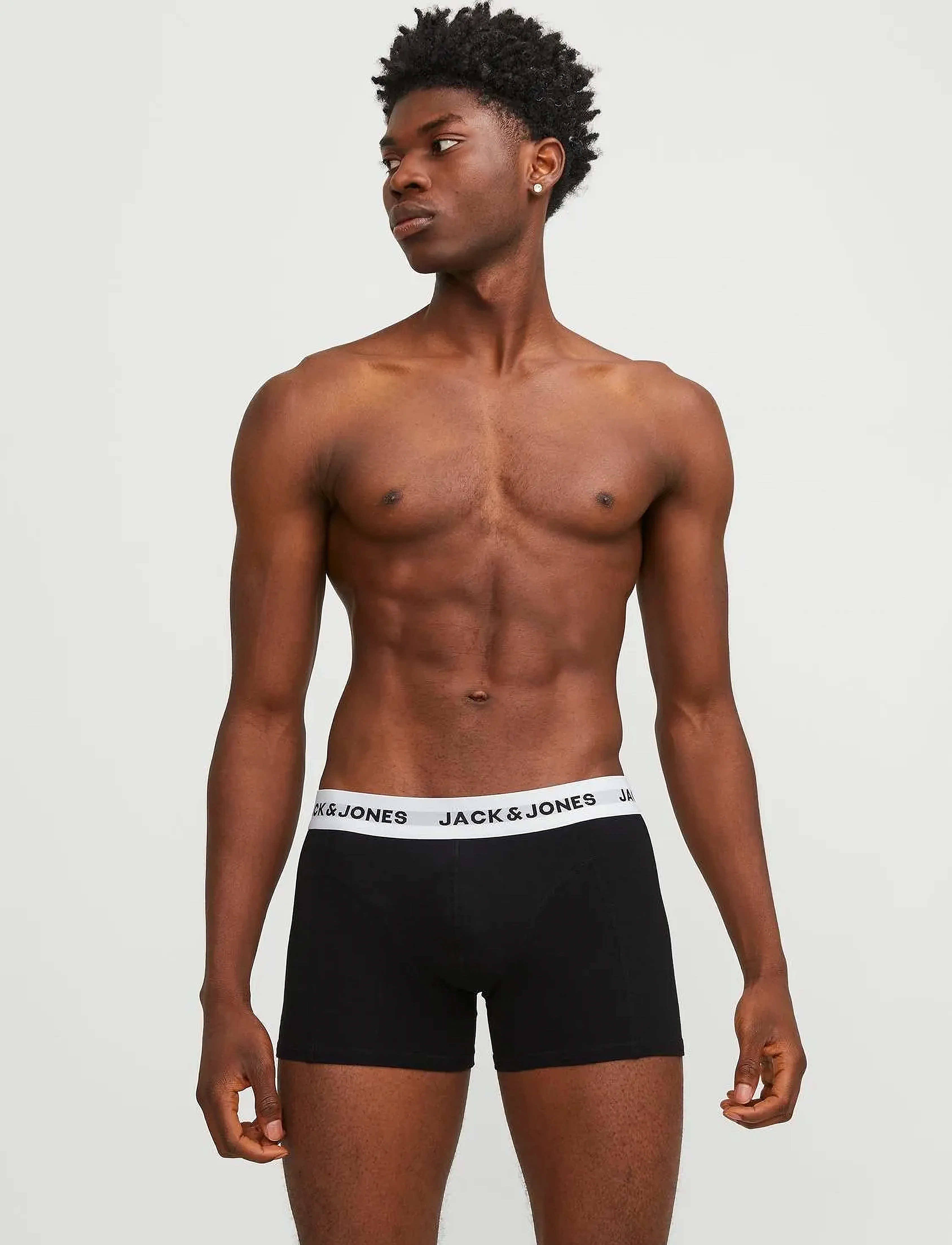 Jack & Jones Jacsolid Trunks 5 Pack Op, XXL, Black, Undertøj > Boksere, Herre
