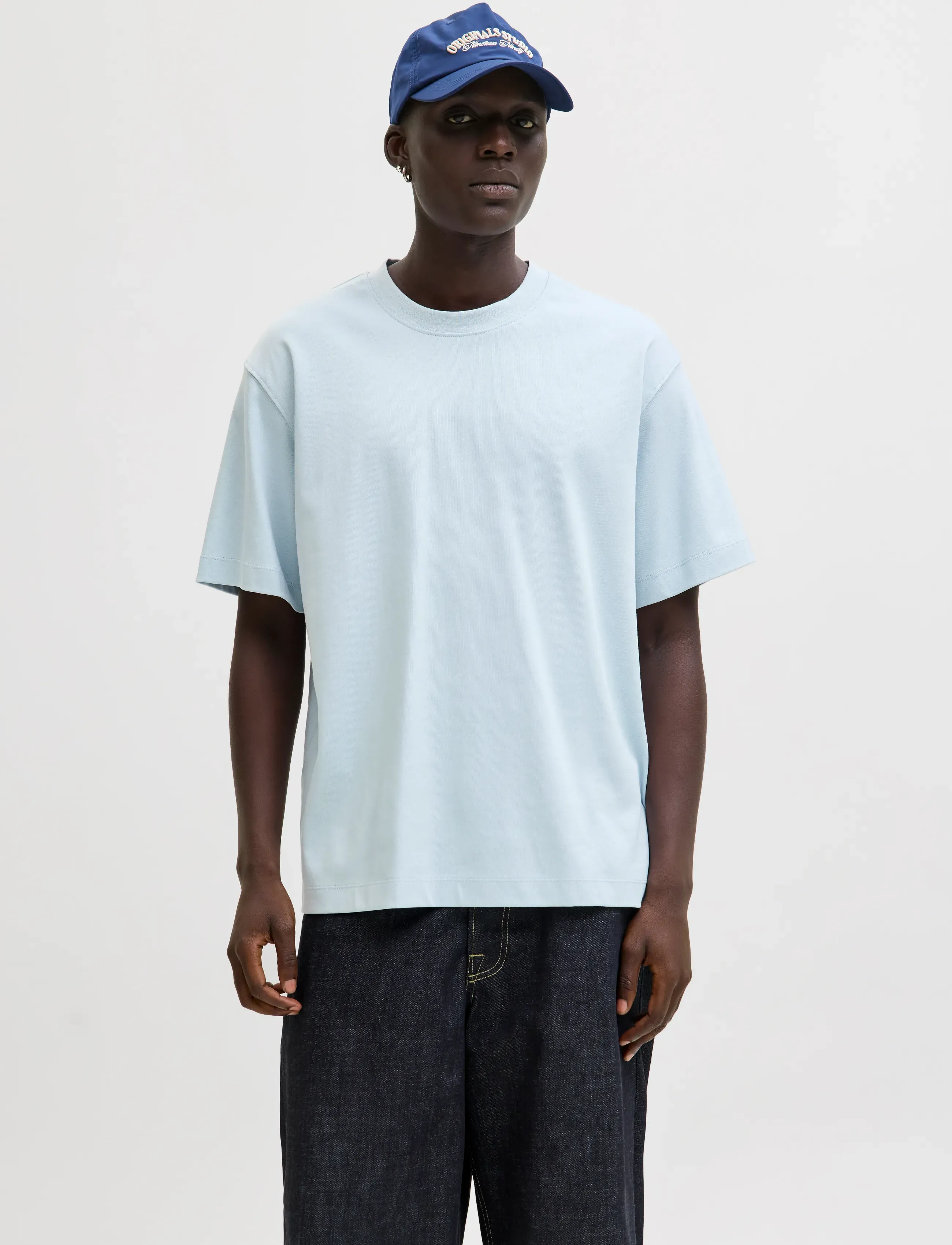 Jack & Jones Jjeurban Edge Tee Ss O-Neck Noos, S, Blue, T-Shirts > Kortærmede, Herre