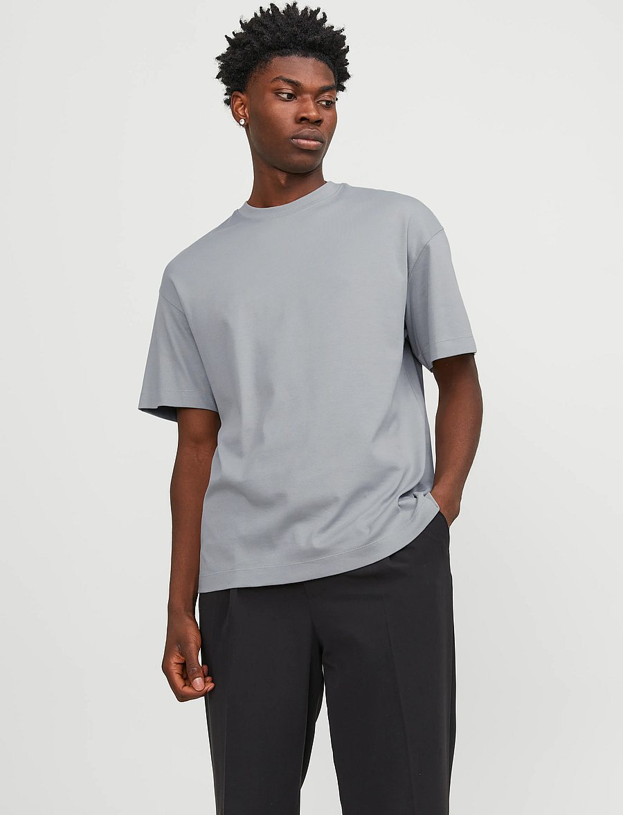 Jack & Jones - JJEURBAN EDGE TEE SS O-NECK NOOS - kurzärmelige t-shirts - ultimate grey - 0
