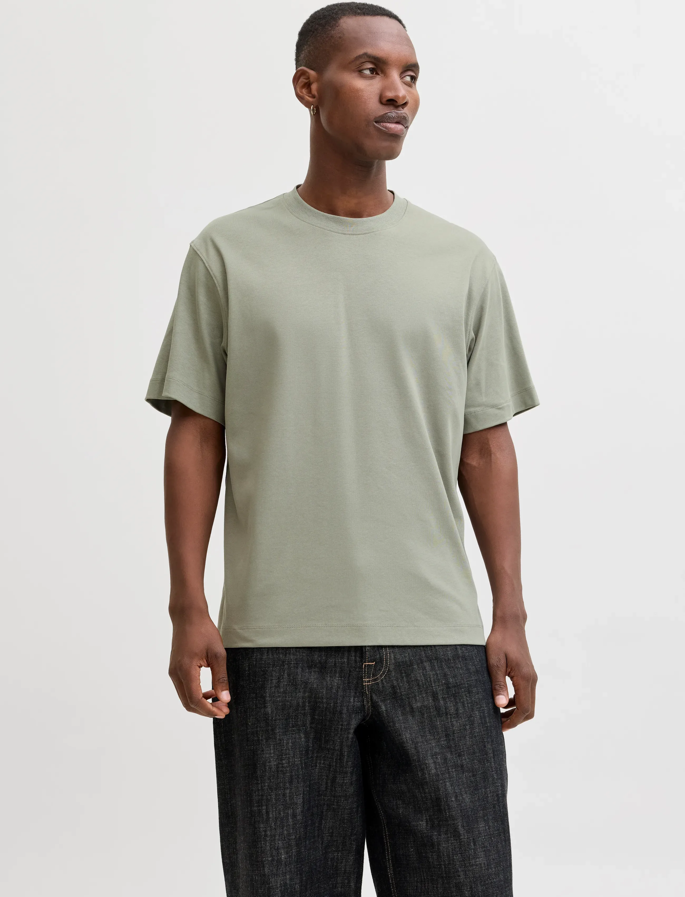 Jack & Jones JJEURBAN EDGE TEE SS O-NECK NOOS - T-Shirts - VETIVER / green