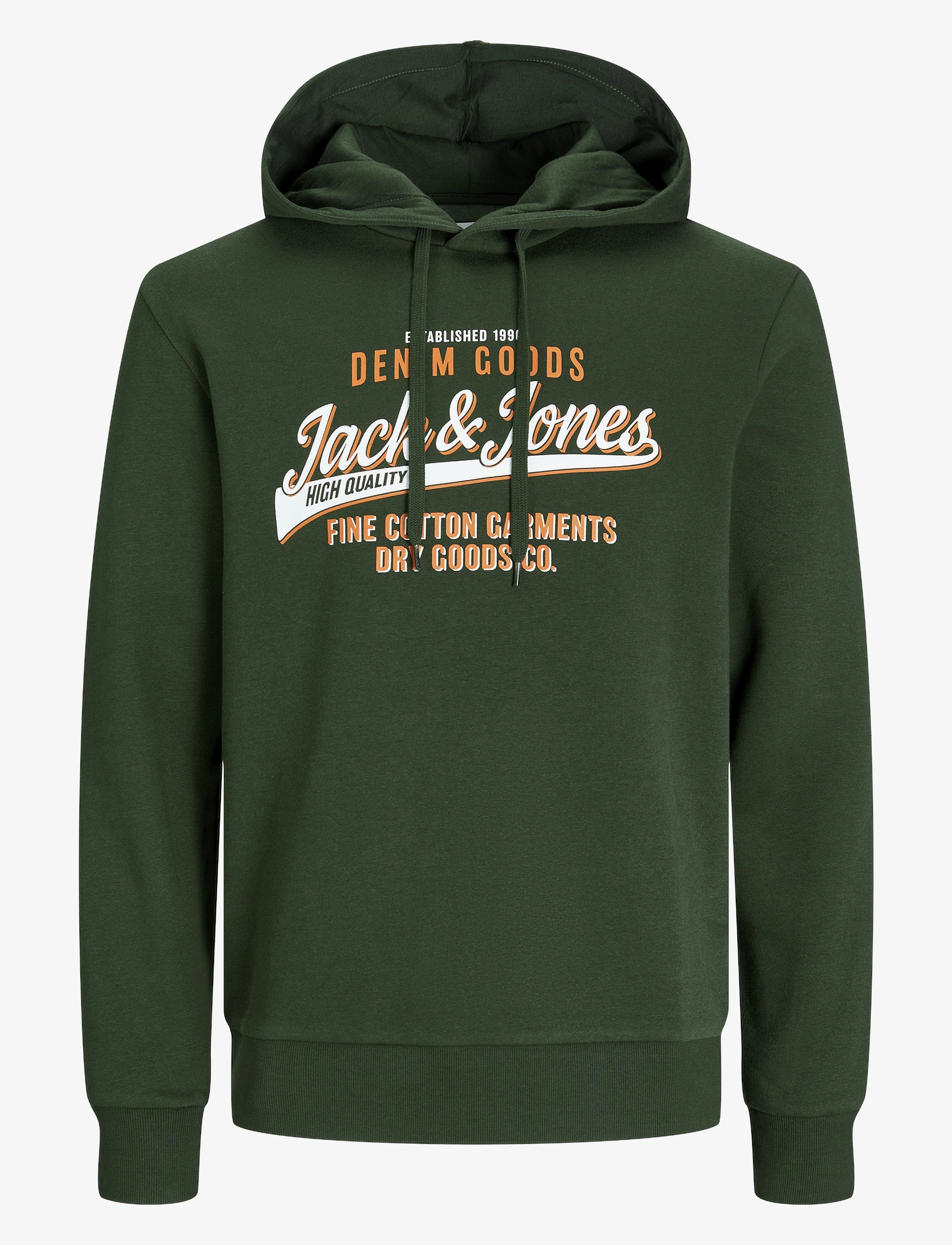 Jack & Jones JJELOGO SWEAT HOOD 2 COL 24/25 NOOS - Sweatshirts - KOMBU GREEN / green