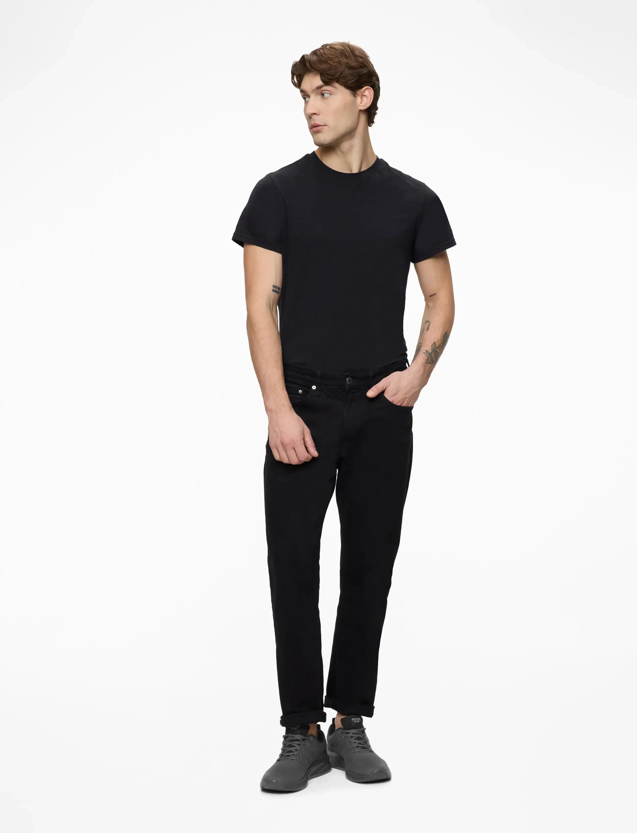 Jack & Jones - JFWCROXLEY KNIT SNEAKER NOOS - low tops - asphalt - 2