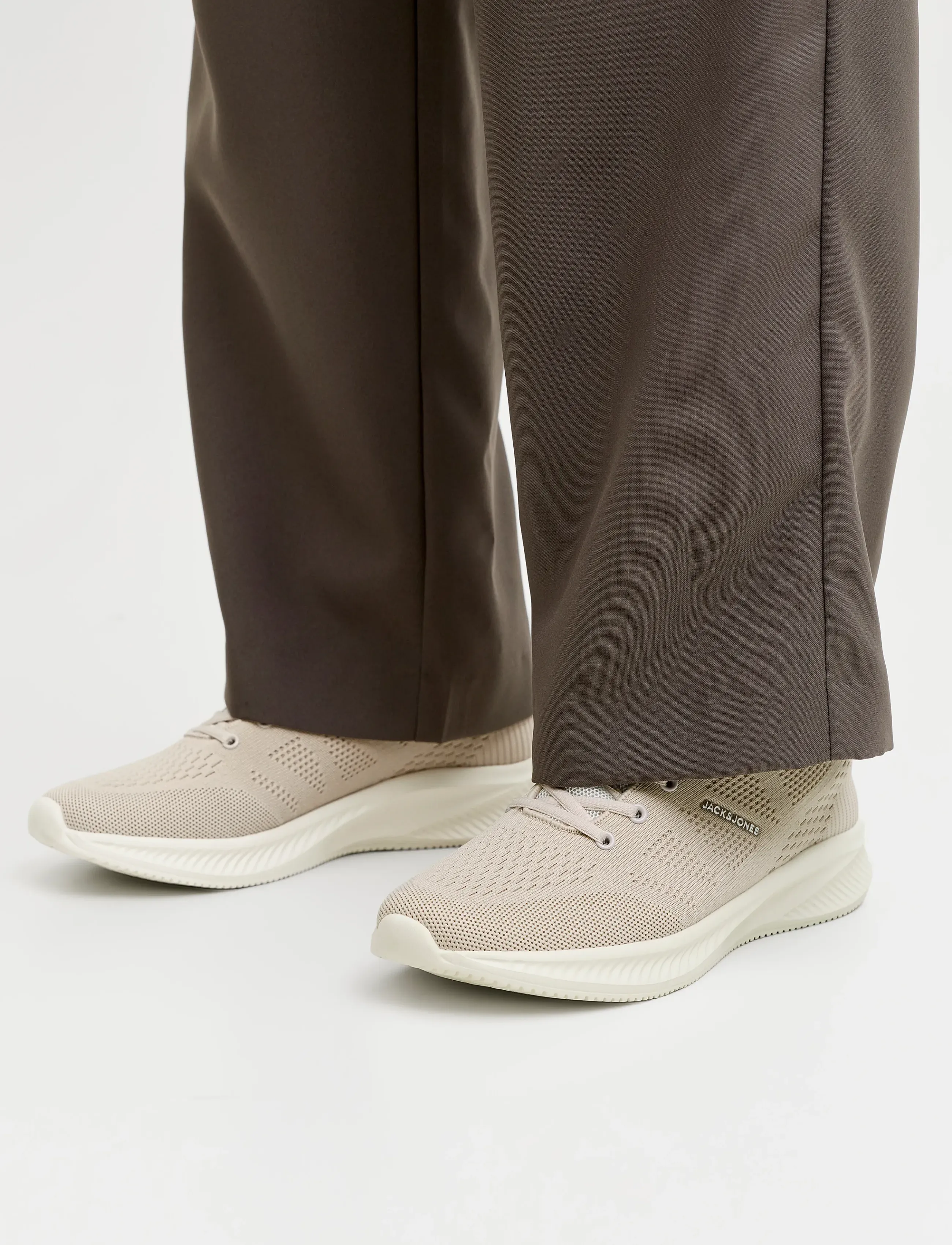 Jack & Jones Jfwcroxley Knit Sneaker Noos, Mænd, Strik Sneaker, Beige, Str: 43