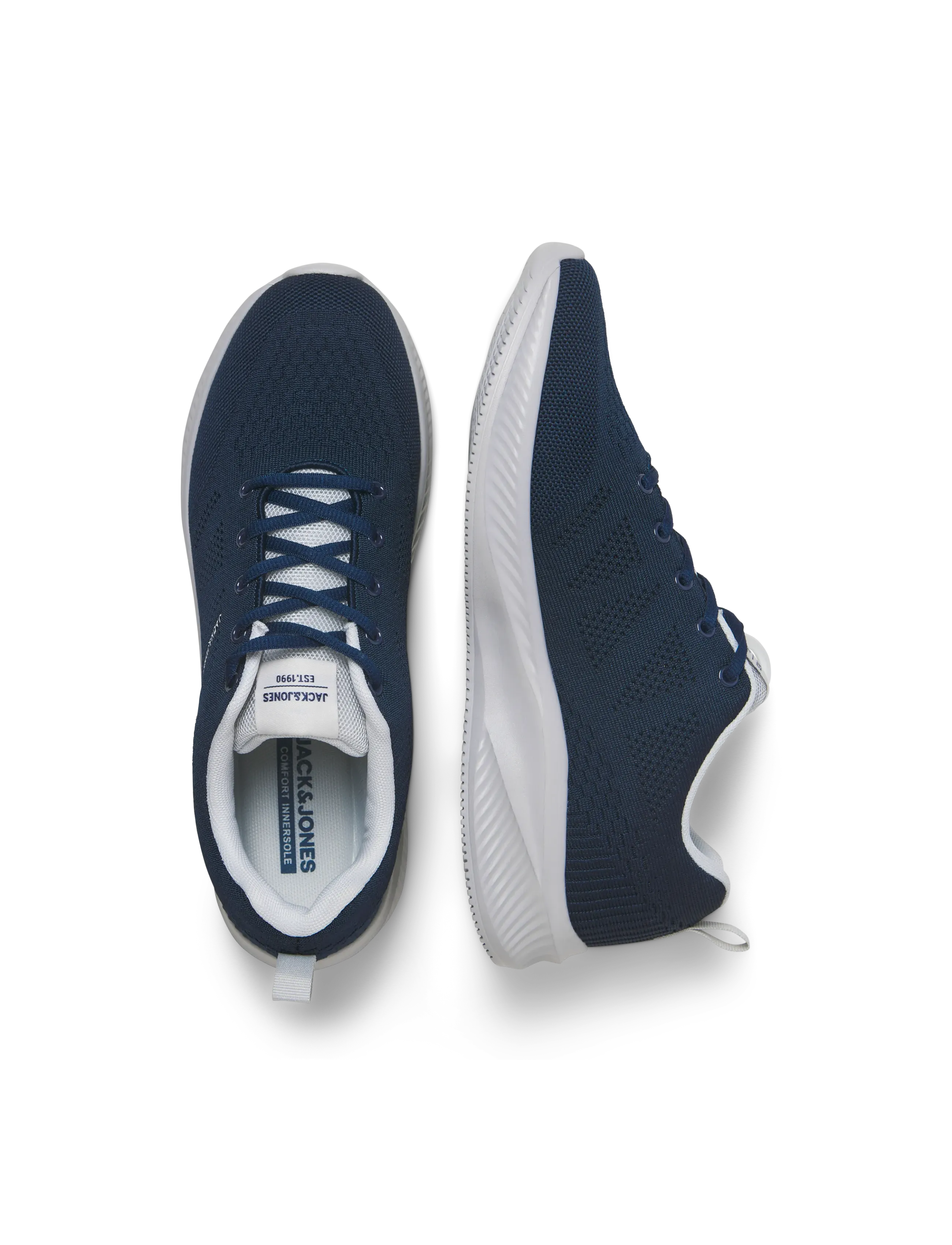 Jack & Jones - JFWCROXLEY KNIT SNEAKER NOOS - low tops - navy blazer - 4