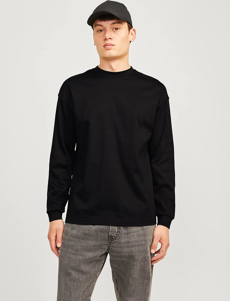 Jack & Jones - JJEURBAN EDGE TEE LS O-NECK NOOS - pikkade varrukatega t-särgid - black - 0
