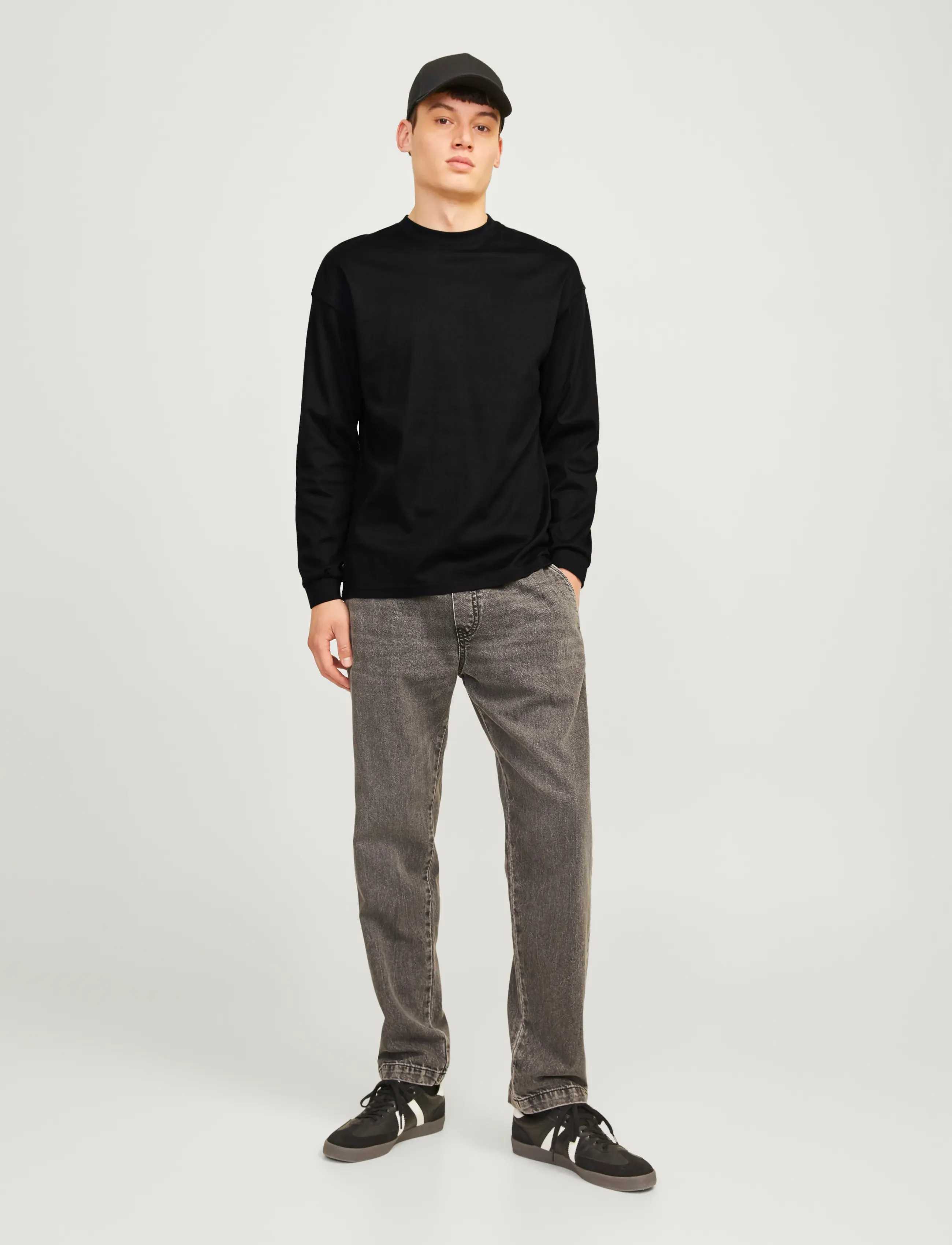 Jack & Jones - JJEURBAN EDGE TEE LS O-NECK NOOS - langærmede t-shirts - black - 3