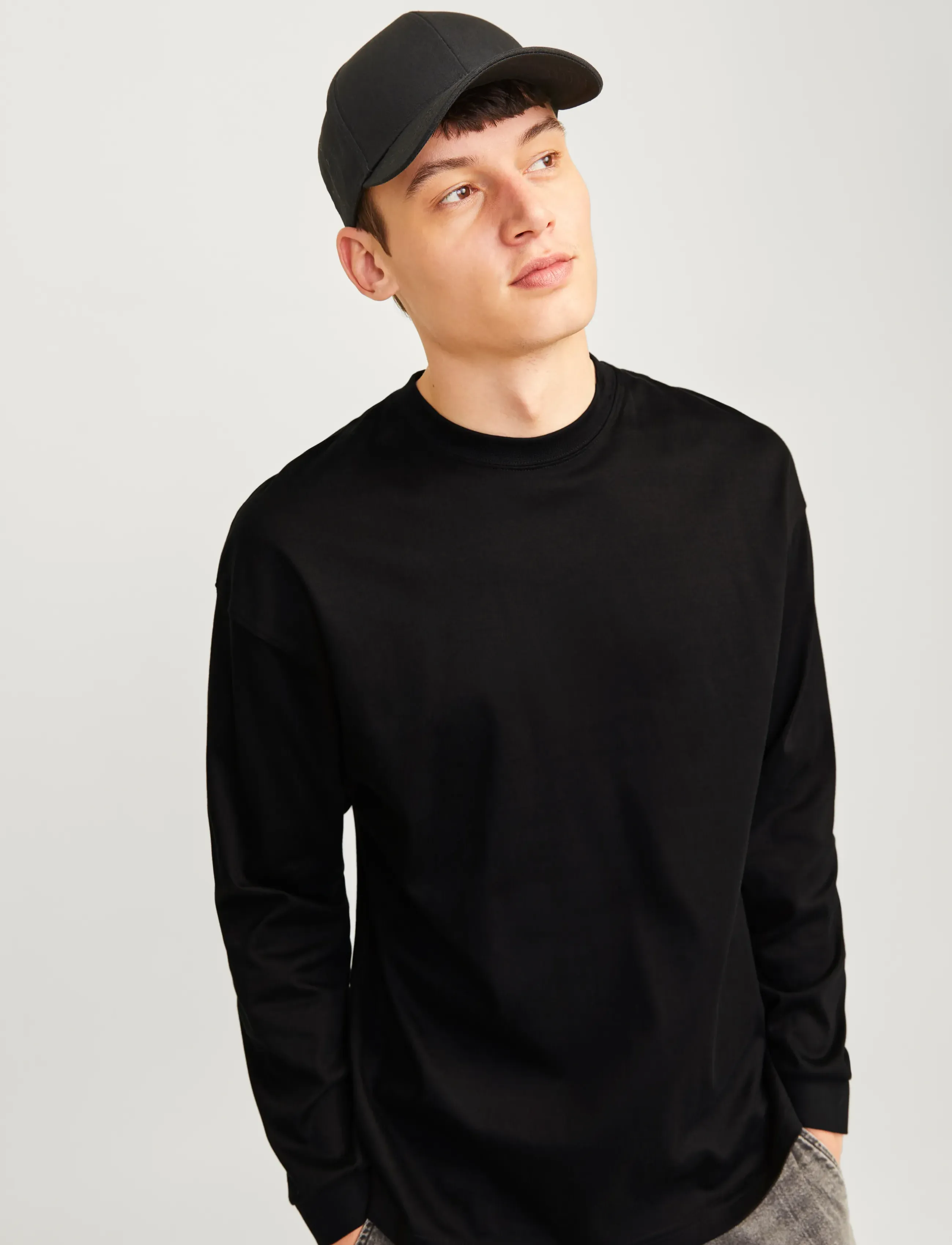 Jack & Jones - JJEURBAN EDGE TEE LS O-NECK NOOS - langærmede t-shirts - black - 5