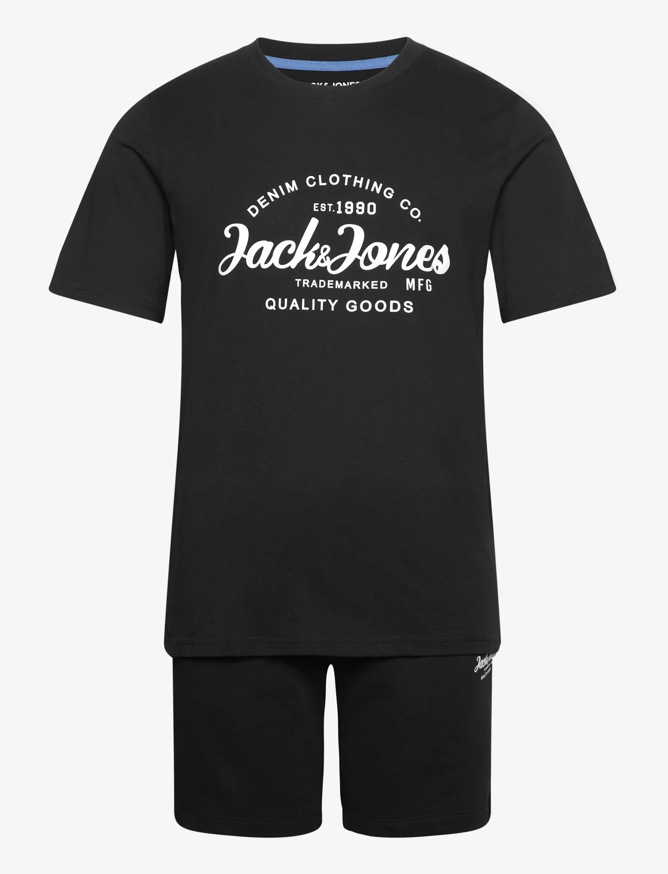 Jack & Jones - JJFOREST TEE SS CREW NECK SET PACK MP - spodenki chinos - black - 0