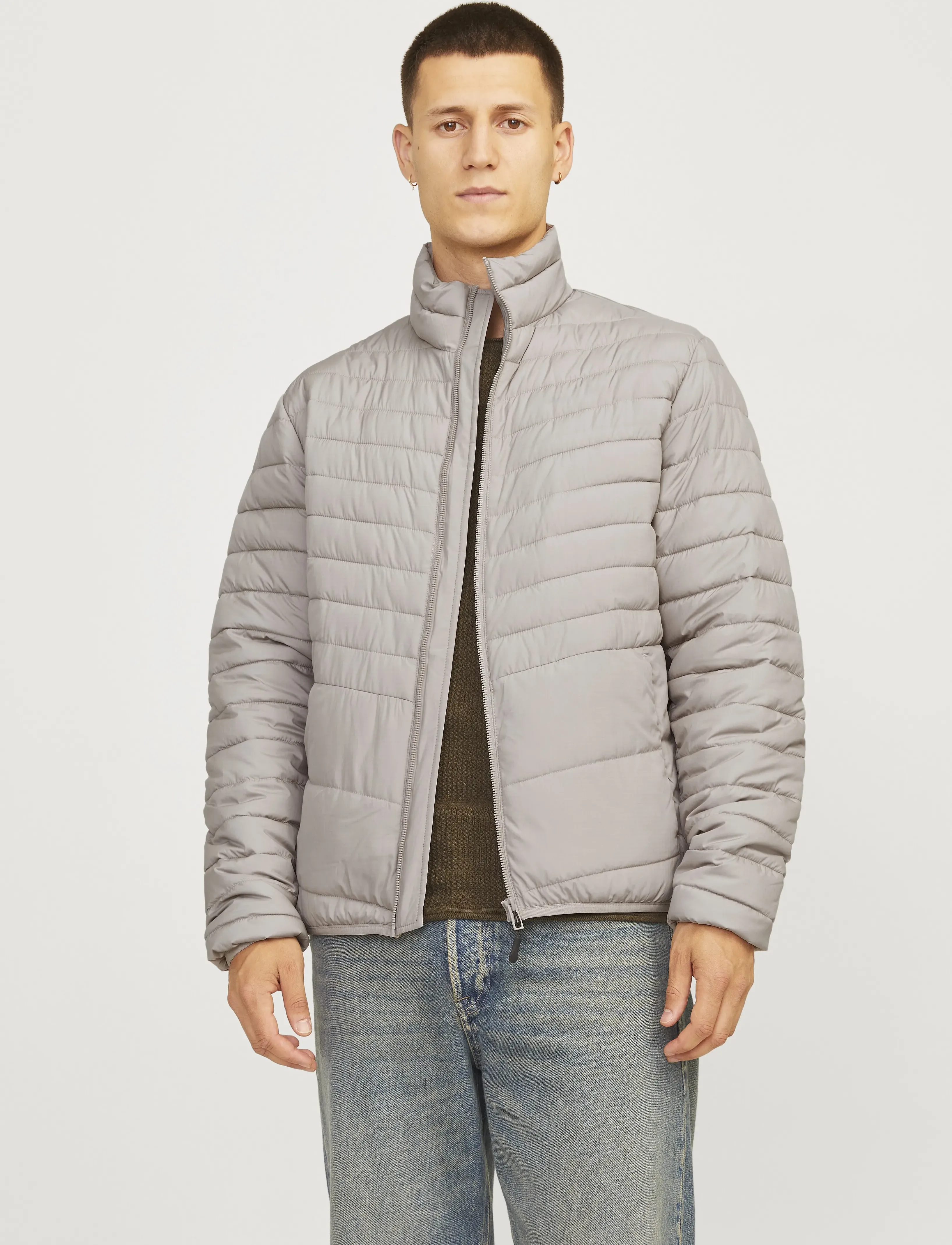 Jack & Jones Jjestate Packable Puffer Collar Noos, M, Beige, Jakker > Lette Jakker, Herre