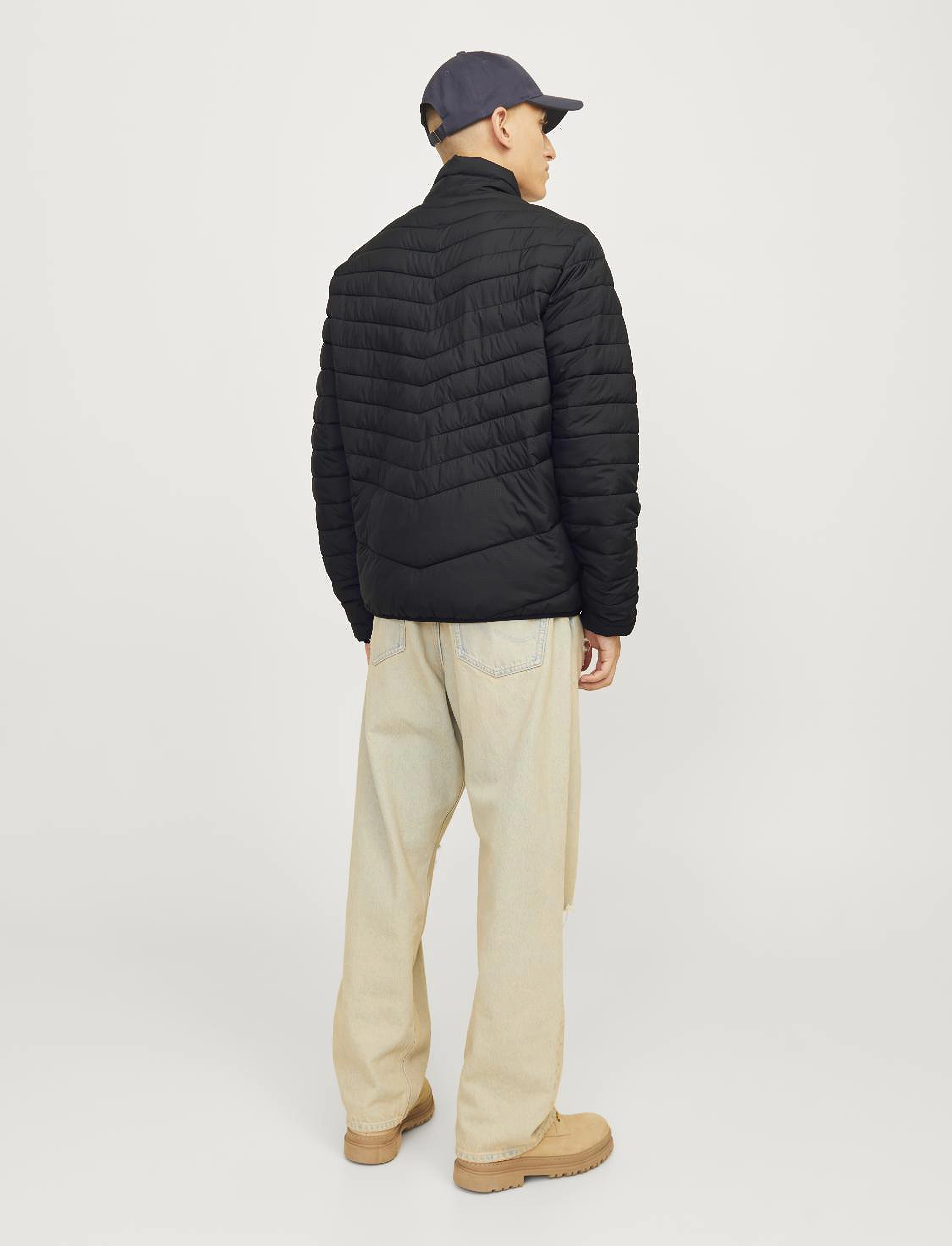 Jack & Jones - JJESTATE PACKABLE PUFFER COLLAR NOOS - forårsjakker - black - 4