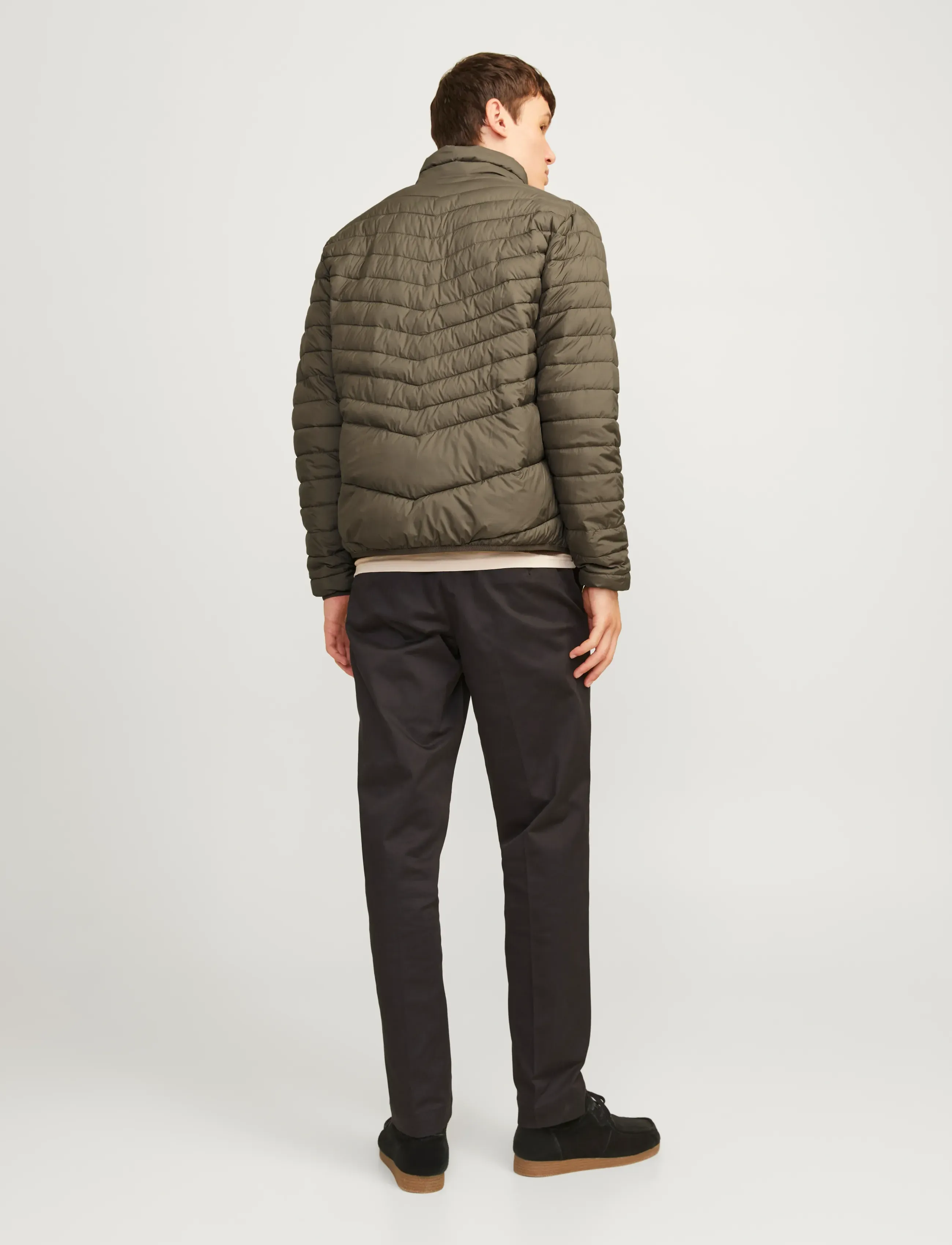 Jack & Jones - JJESTATE PACKABLE PUFFER COLLAR NOOS - frühlingsjacken - canteen - 2