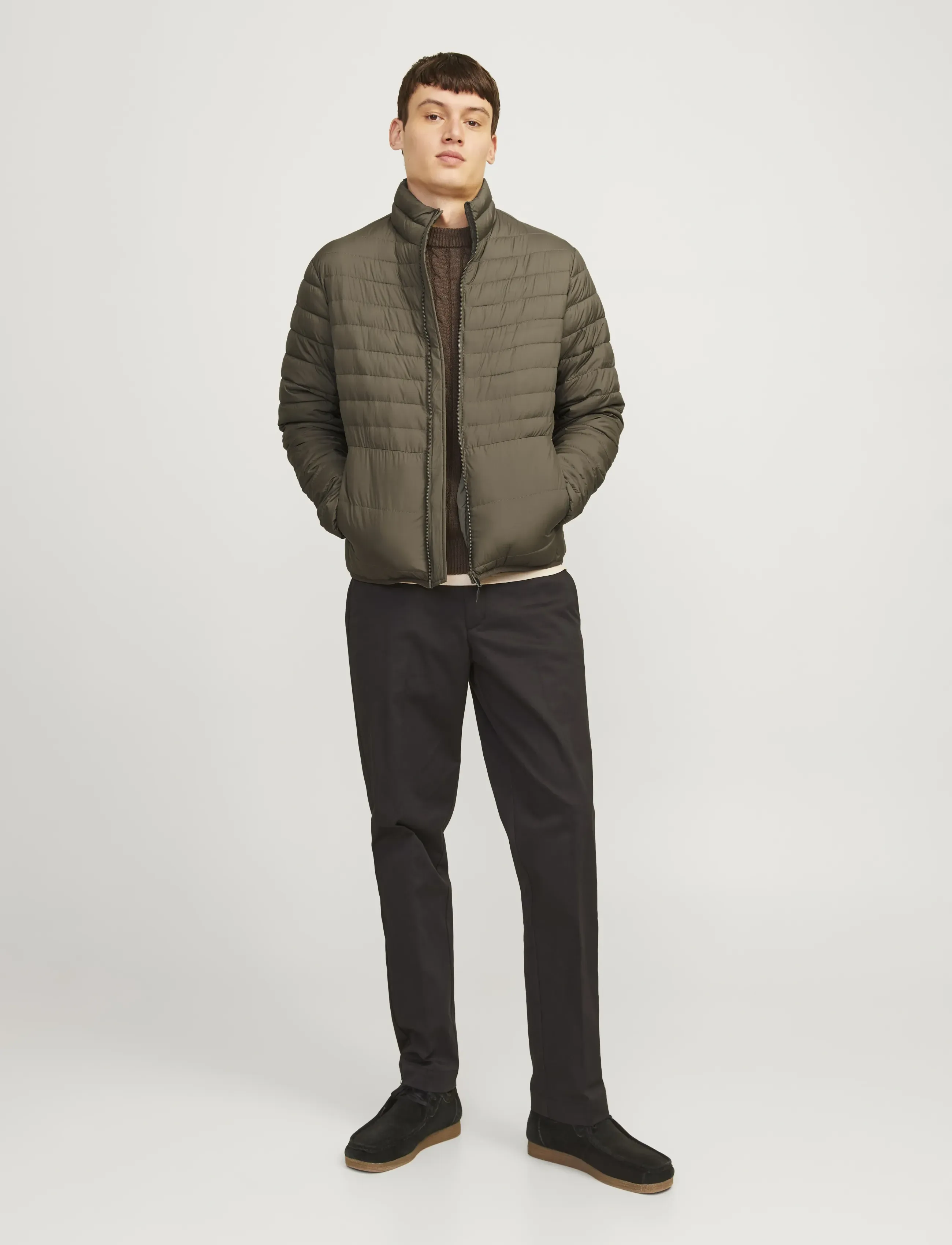Jack & Jones - JJESTATE PACKABLE PUFFER COLLAR NOOS - frühlingsjacken - canteen - 5