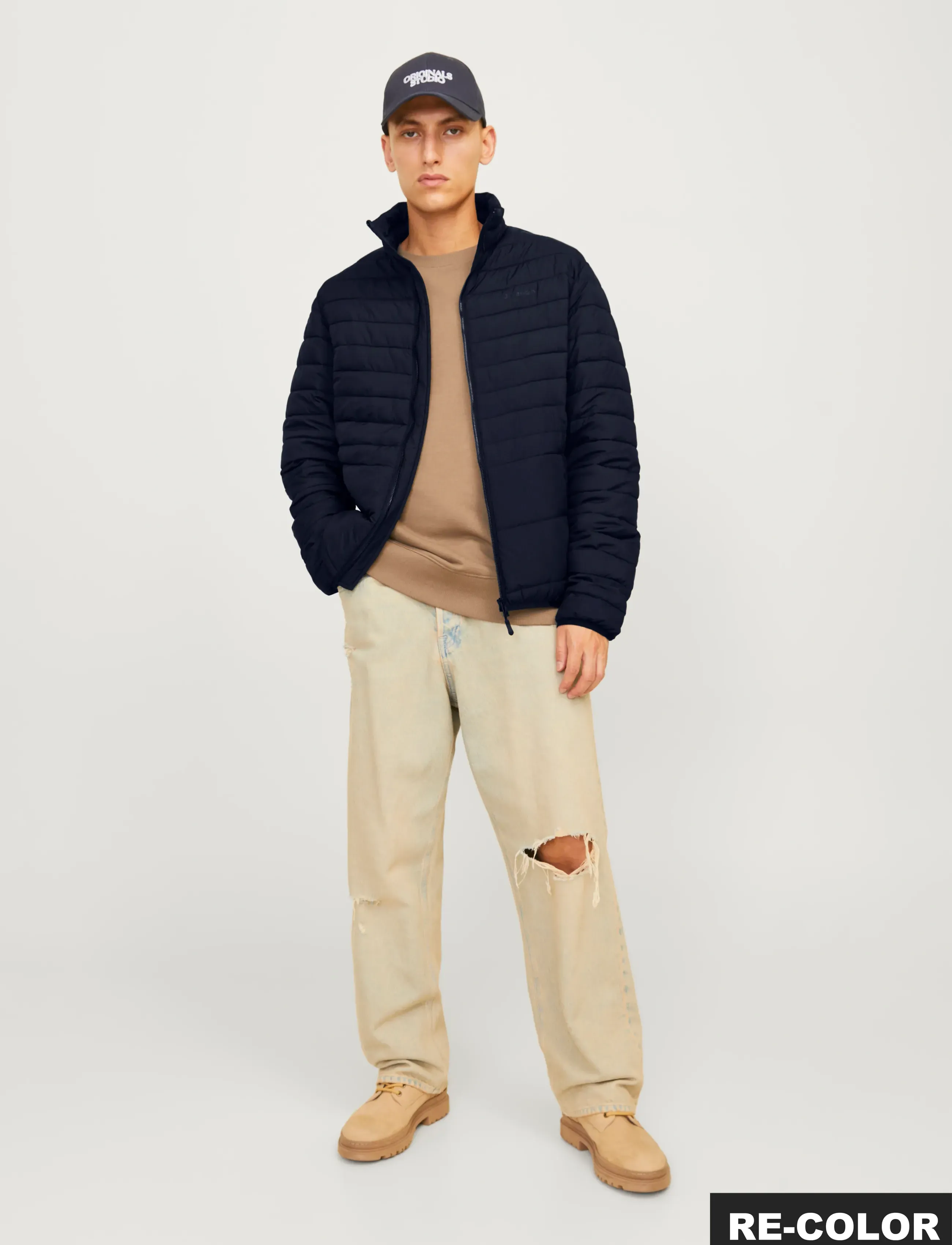 Jack & Jones - JJESTATE PACKABLE PUFFER COLLAR NOOS - vårjakker - sky captain - 3