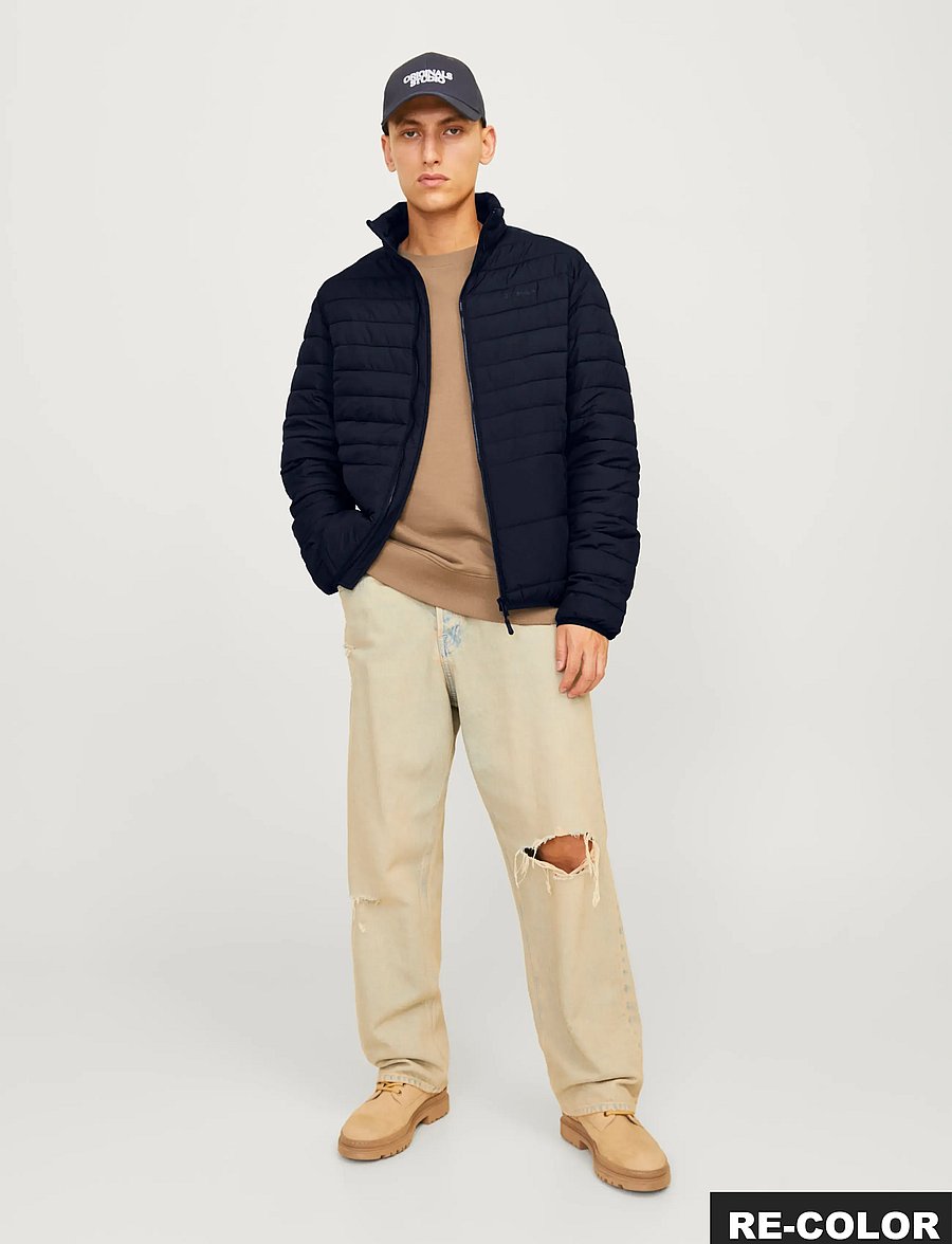 Jack & Jones - JJESTATE PACKABLE PUFFER COLLAR NOOS - fall jackets - sky captain - 3