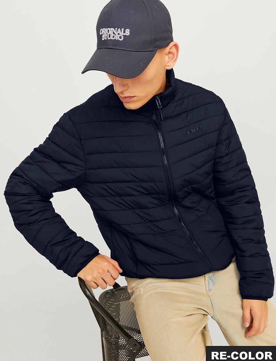 Jack & Jones - JJESTATE PACKABLE PUFFER COLLAR NOOS - fall jackets - sky captain - 5