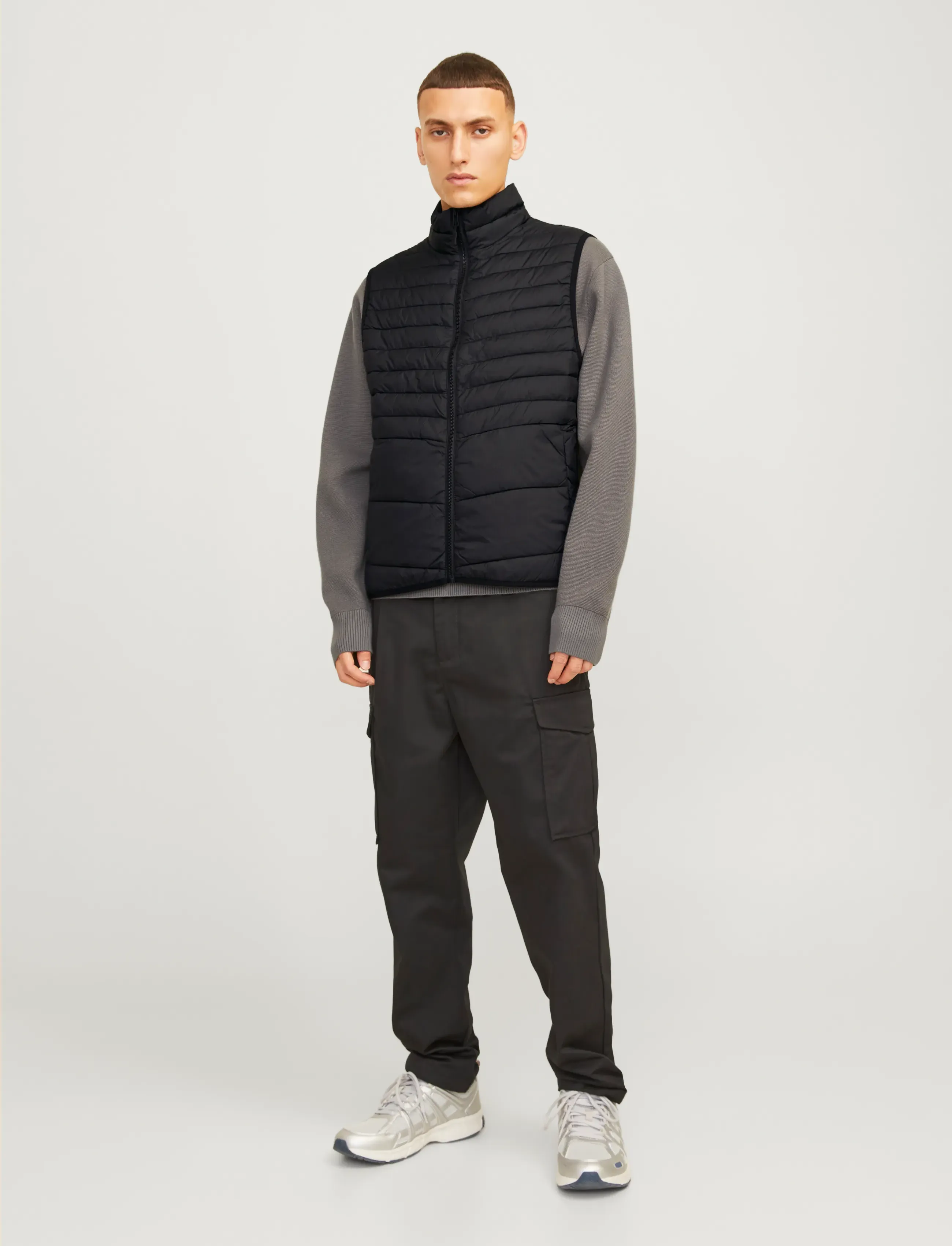 Jack & Jones - JJESTATE PACKABLE BW COLLAR NOOS - västar - black - 4