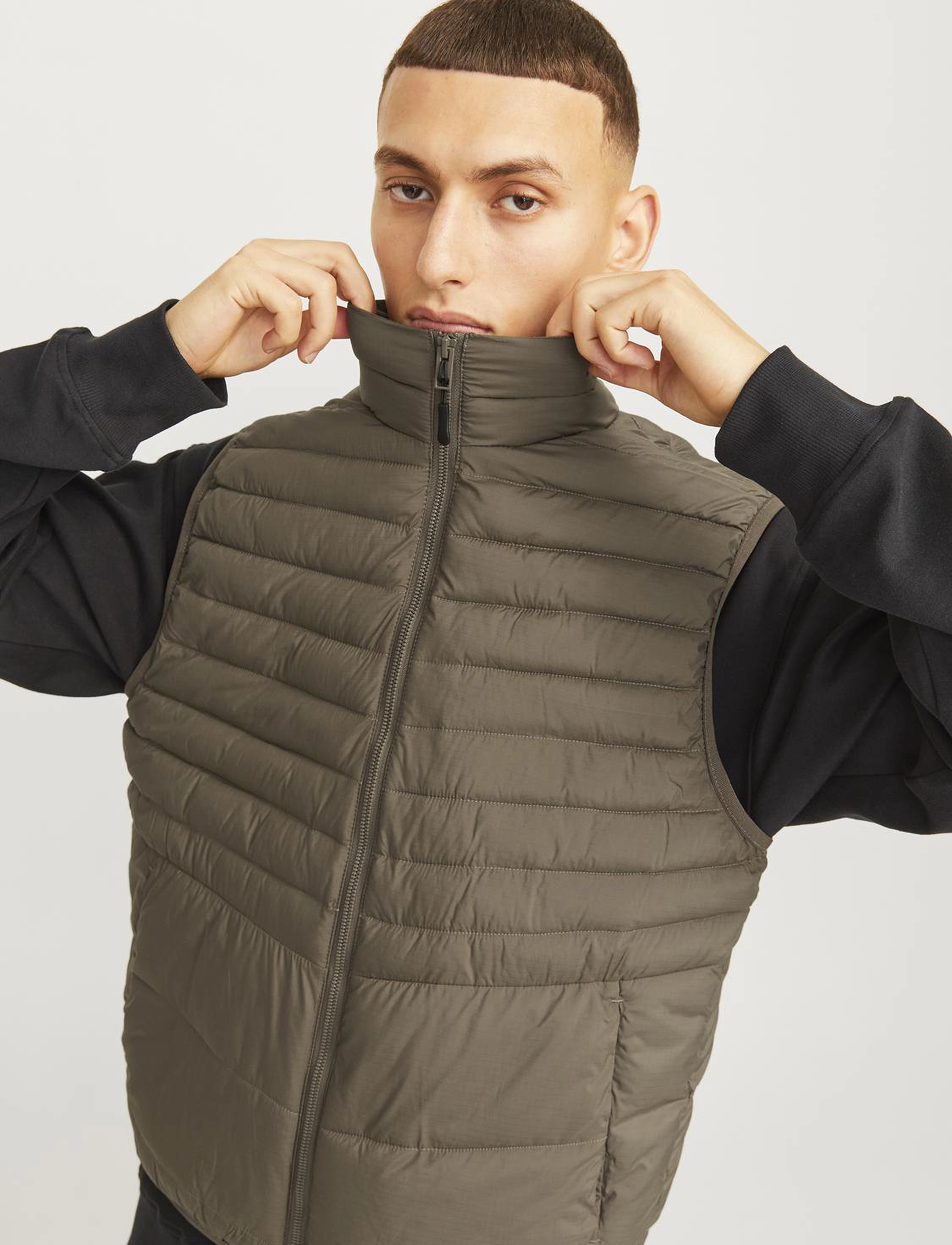 Jack & Jones Jjestate Packable Bw Collar Noos, XL, Green, Overtøj > Veste, Herre