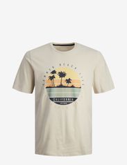 Jack & Jones - JJSUMMER VIBE TEE SS CREW NECK 3PK MP - kortärmade t-shirts - french vanilla - 2
