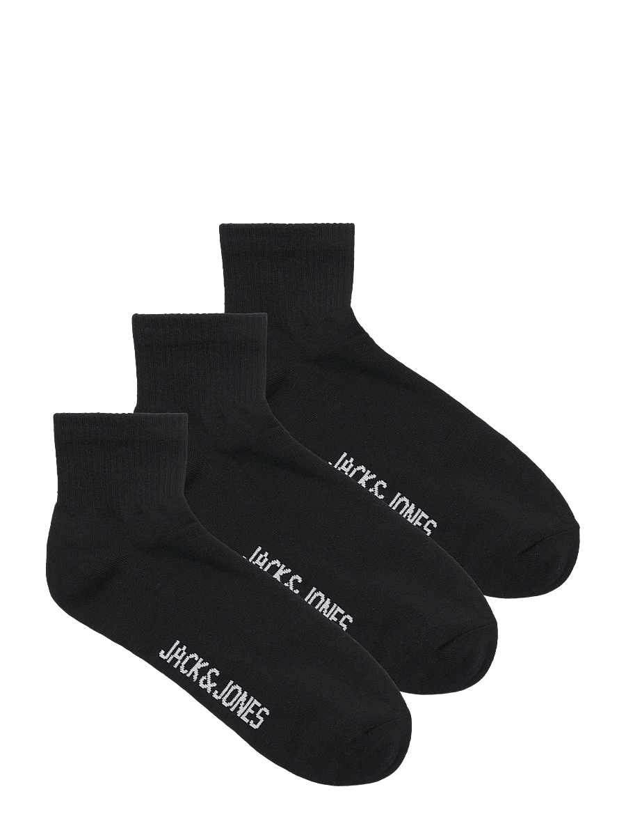 Jack & Jones - JACLEON SHORT TENNIS SOCKS 3 PACK SN - sneackersocken - black - 0