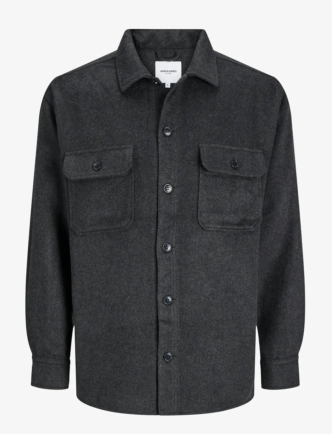 Jack & Jones - JJEBRADLEY OLLIE OVERSHIRT LS NOOS - flannel-skjorter - black - 1