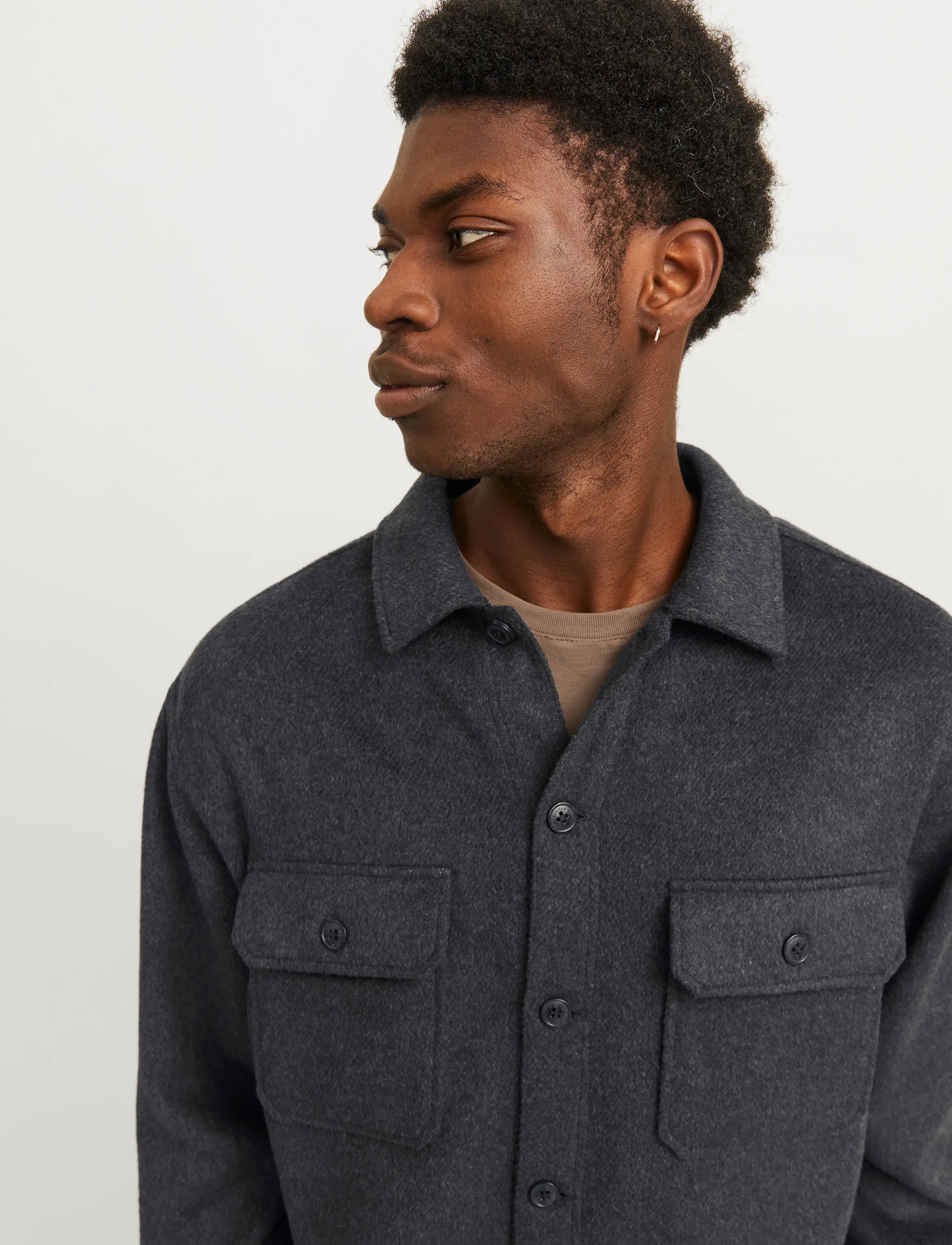 Jack & Jones - JJEBRADLEY OLLIE OVERSHIRT LS NOOS - flanell-hemden - black - 4
