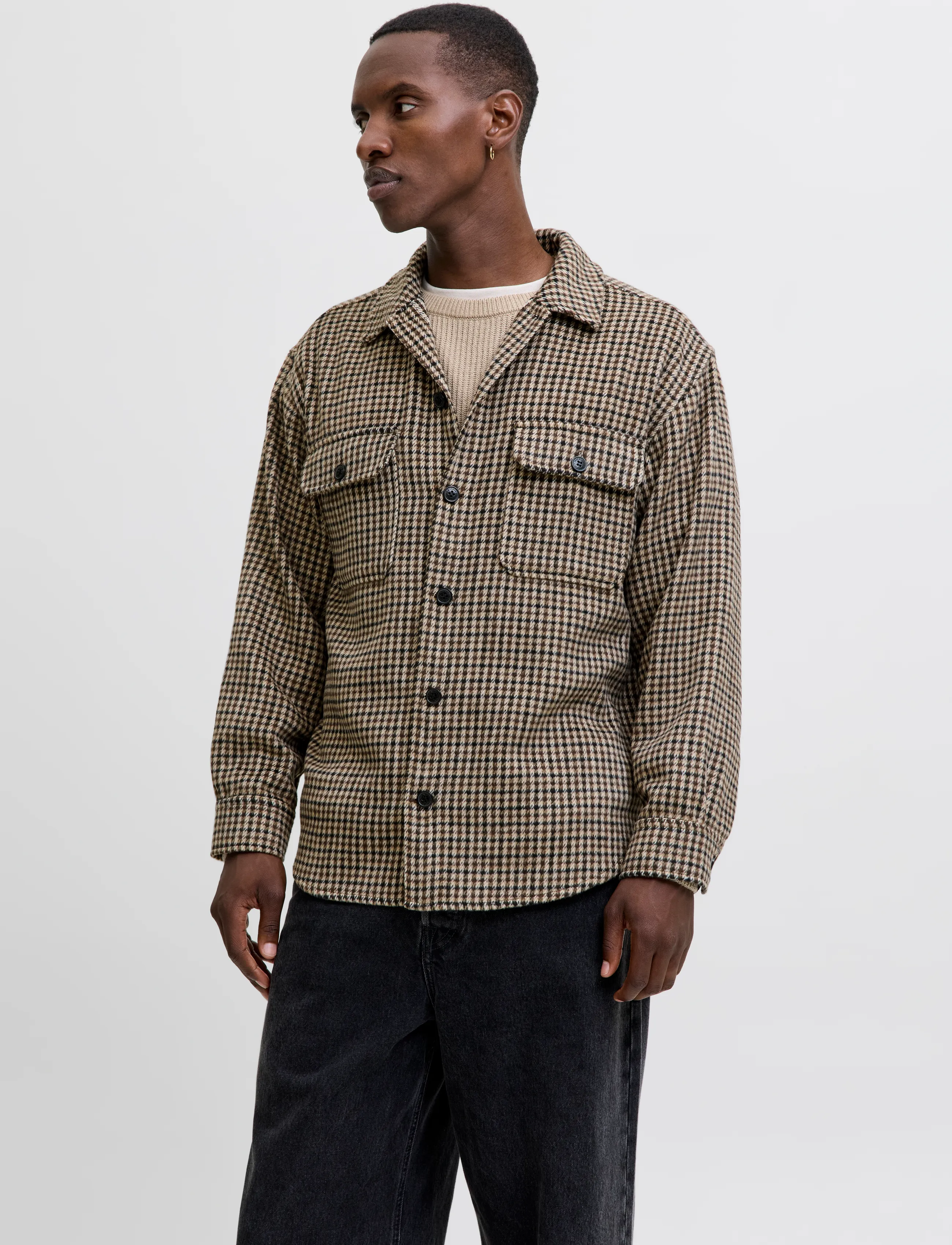 Jack & Jones JJEBRADLEY OLLIE OVERSHIRT LS NOOS - Skjortor - DELICIOSO / brown