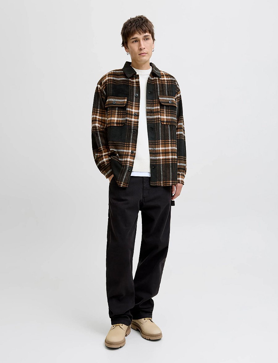 Jack & Jones - JJEBRADLEY OLLIE OVERSHIRT LS NOOS - chemises en flanelle - monks robe - 4