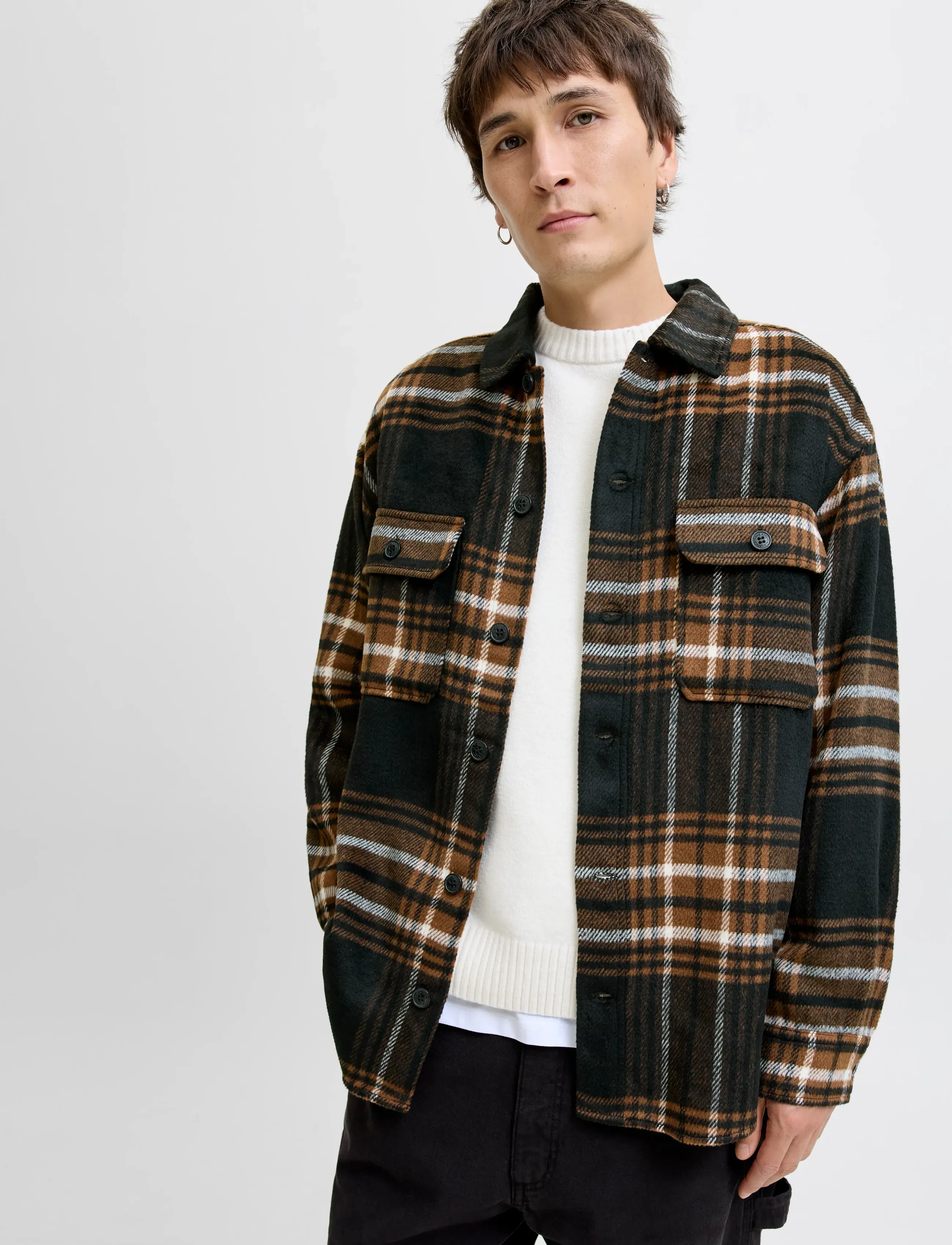 Jack & Jones - JJEBRADLEY OLLIE OVERSHIRT LS NOOS - flannel-skjorter - monks robe - 5