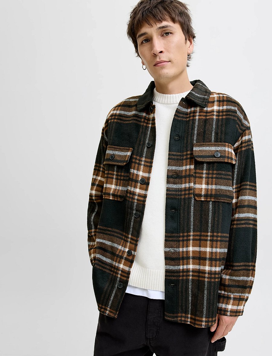 Jack & Jones - JJEBRADLEY OLLIE OVERSHIRT LS NOOS - chemises en flanelle - monks robe - 5