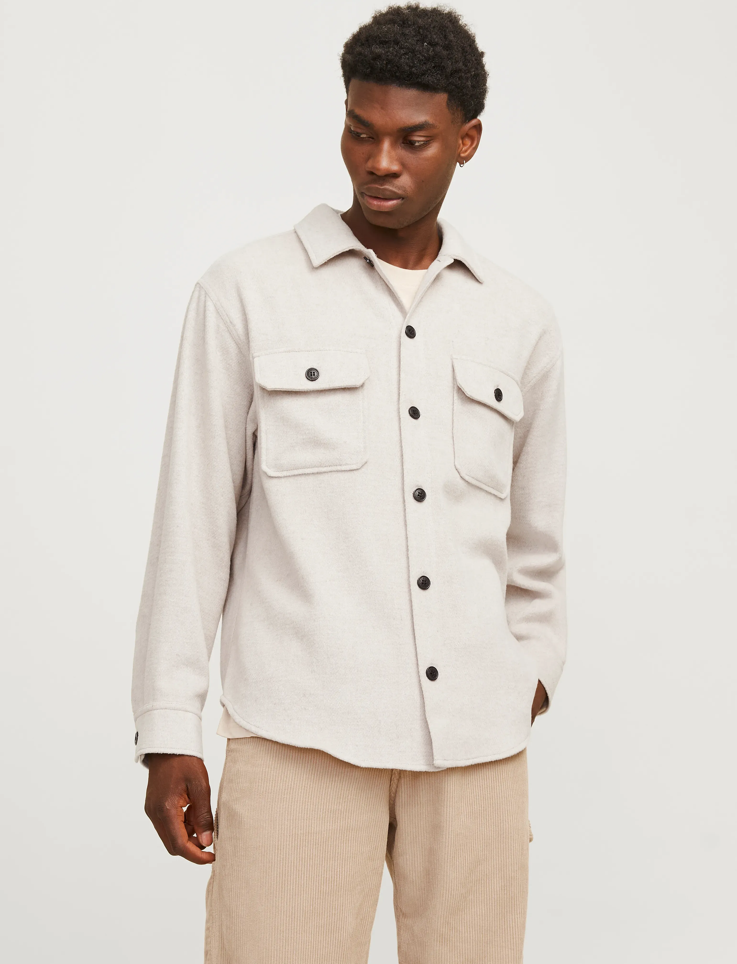 Jack & Jones JJEBRADLEY OLLIE OVERSHIRT LS NOOS - Skjorter - PEYOTE / beige