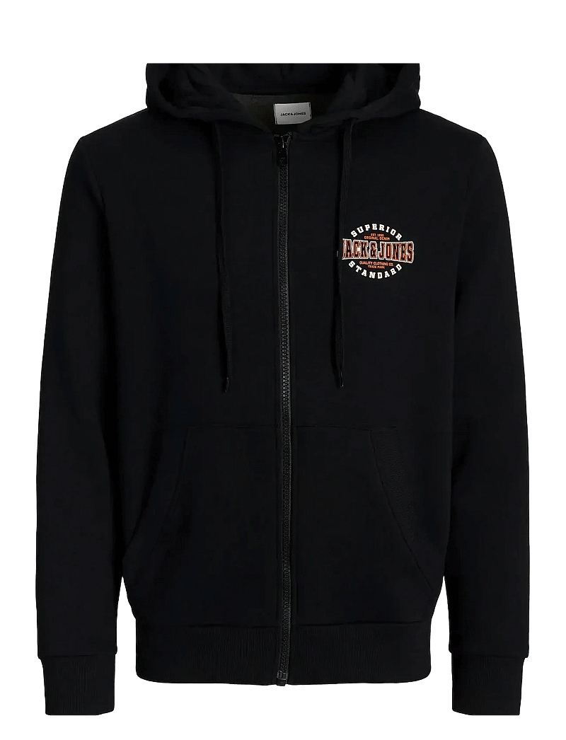 Jack & Jones - JJLOGO SWEAT ZIP HOOD 2 COL - full zip tröjor - black - 0