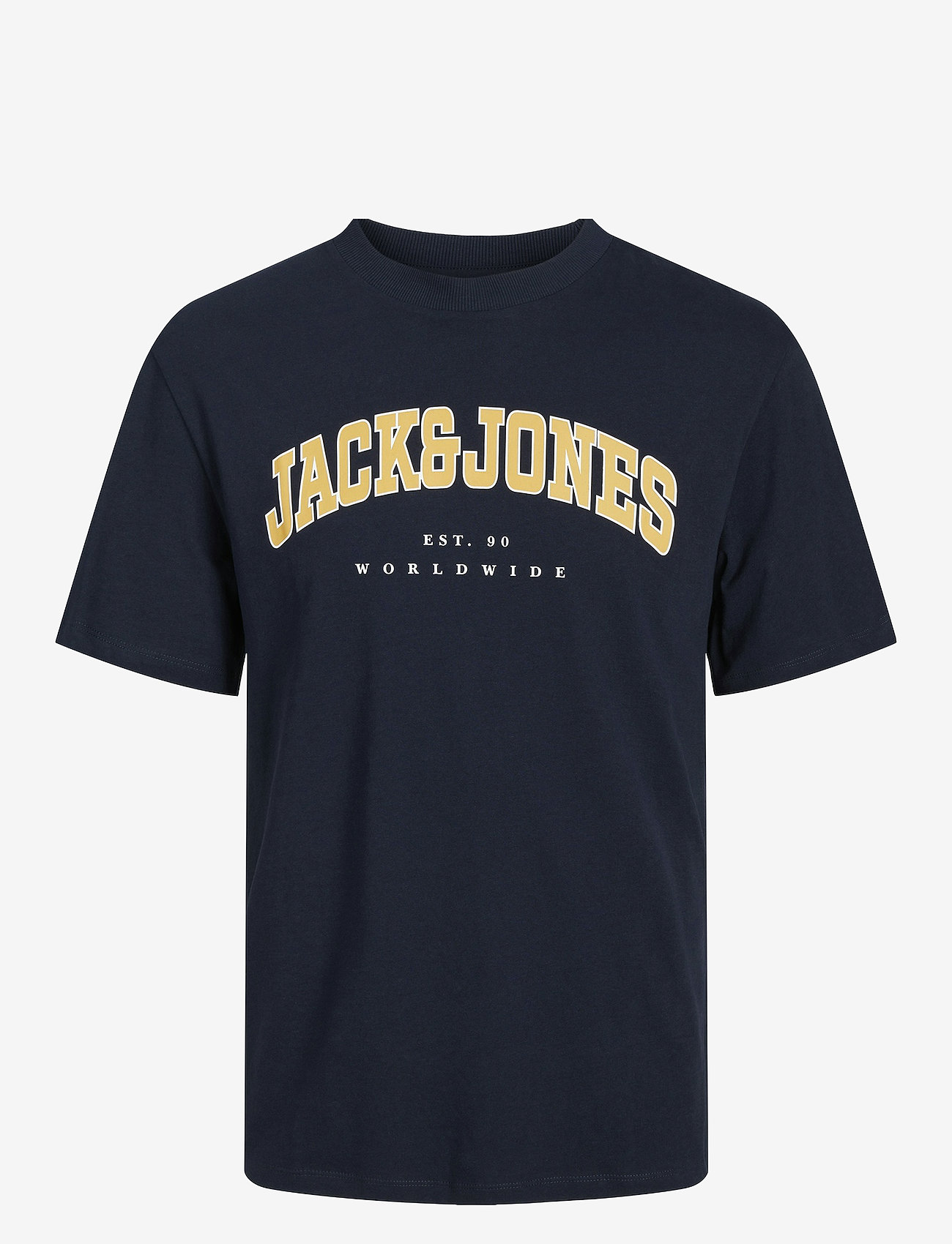Jack & Jones - JJECALEB VARSITY TEE SS O-NECK NOOS - navy blazer - 1