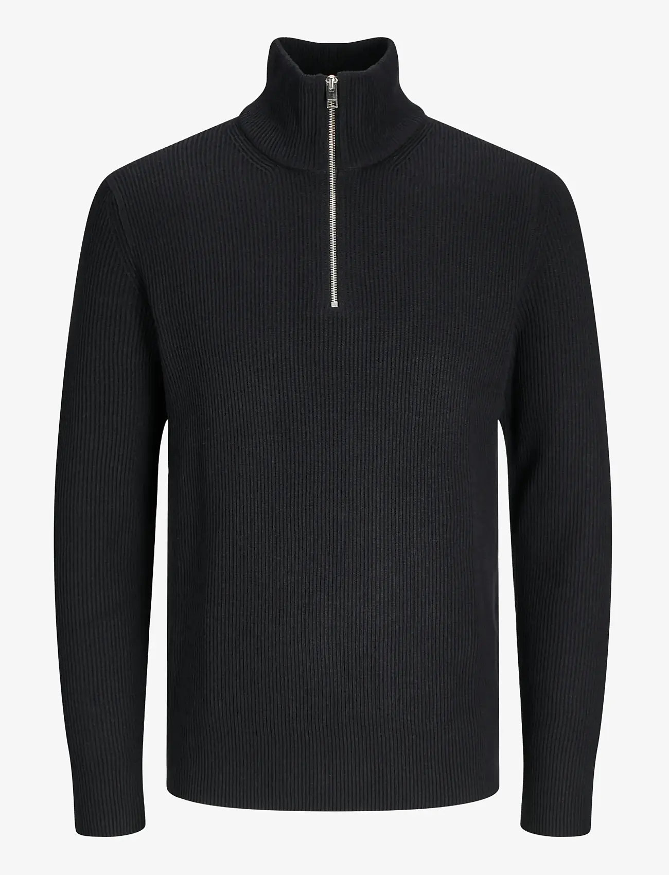 Jack & Jones - JJEPERFECT KNIT HALF ZIP SN - hálfrenndar peysur - black - 1