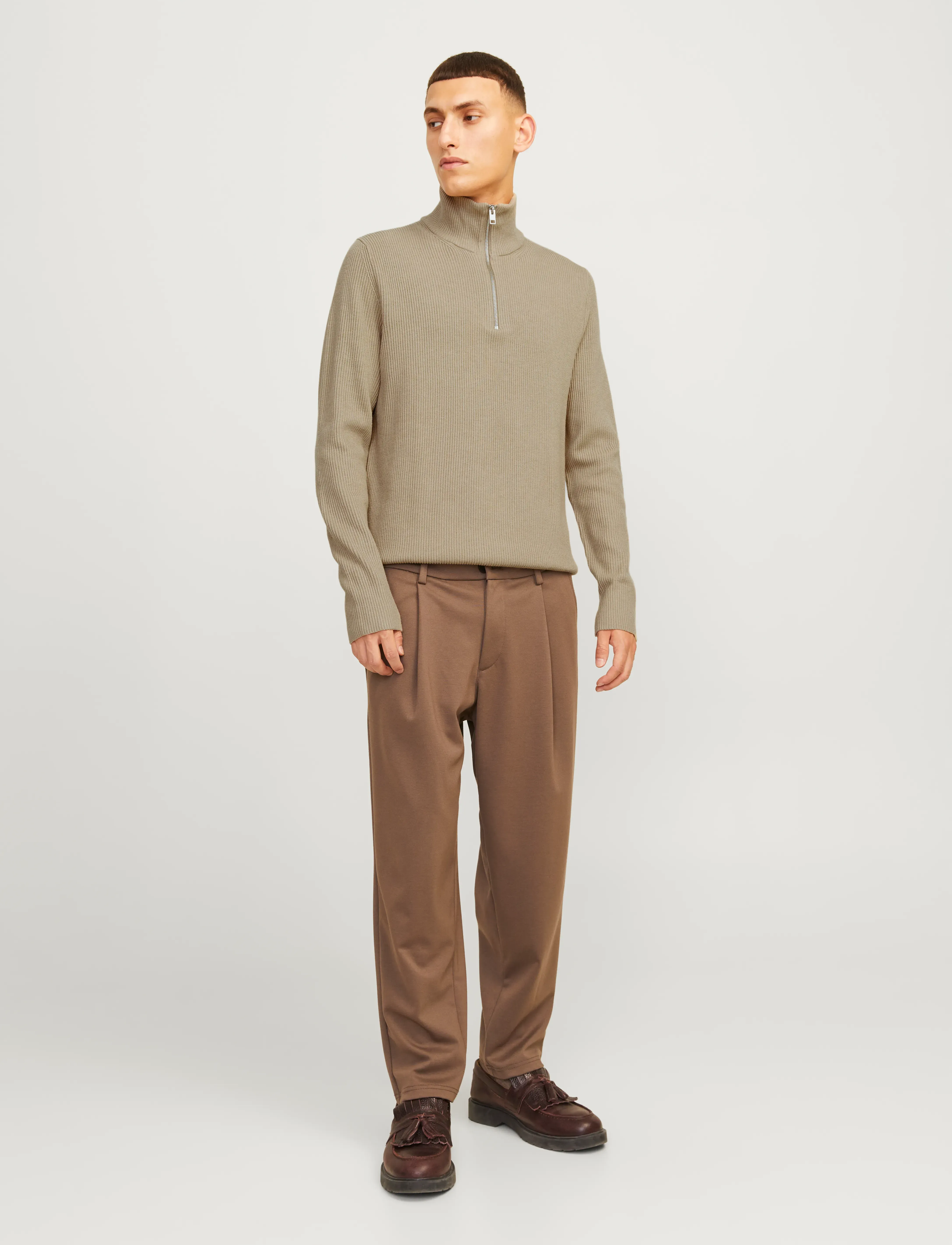JACK & JONES Jjeperfect Knit Half Zip Sn stickade tröjor herr – bild 6