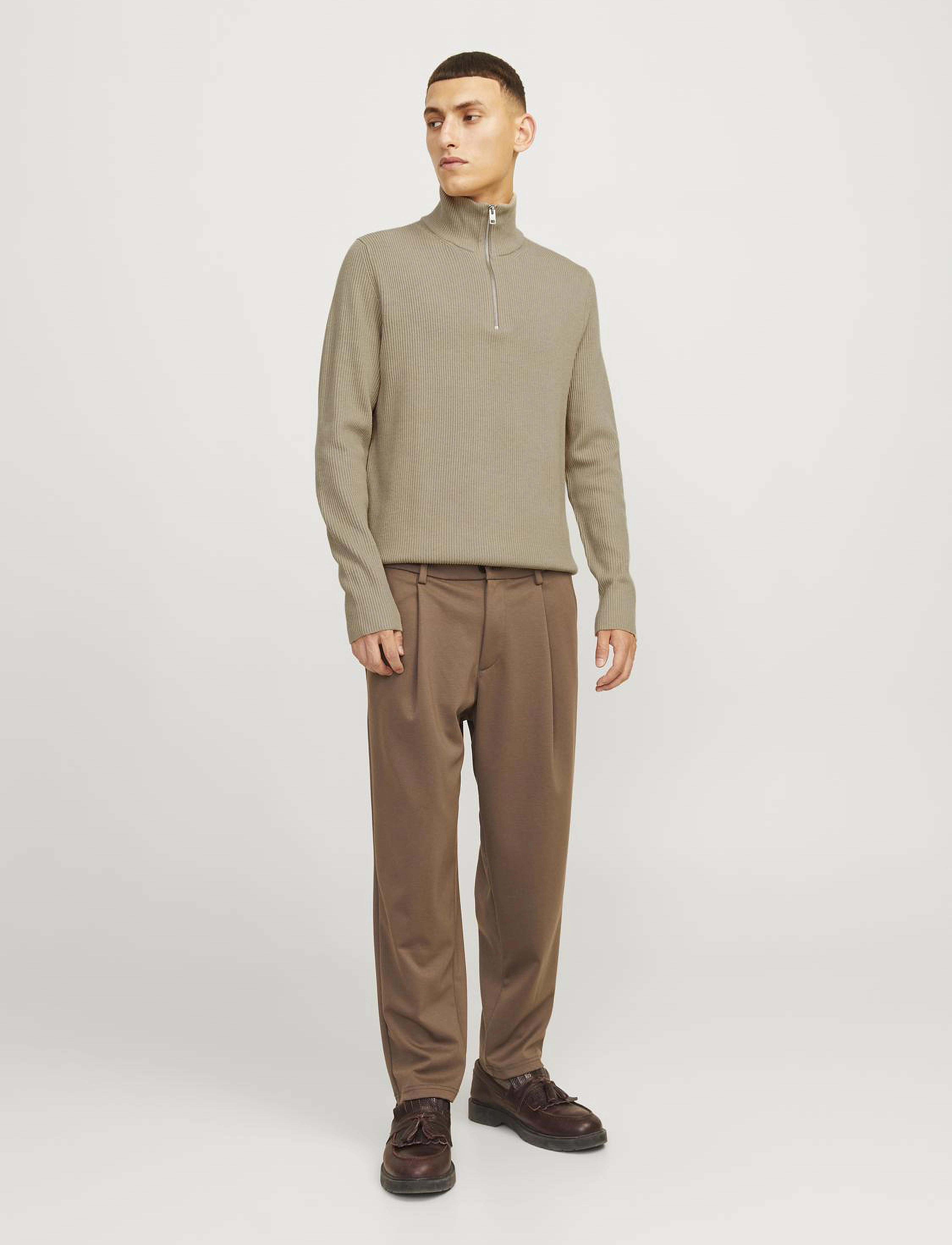 JACK & JONES Jjeperfect Knit Half Zip Sn stickade tröjor herr – bild 7