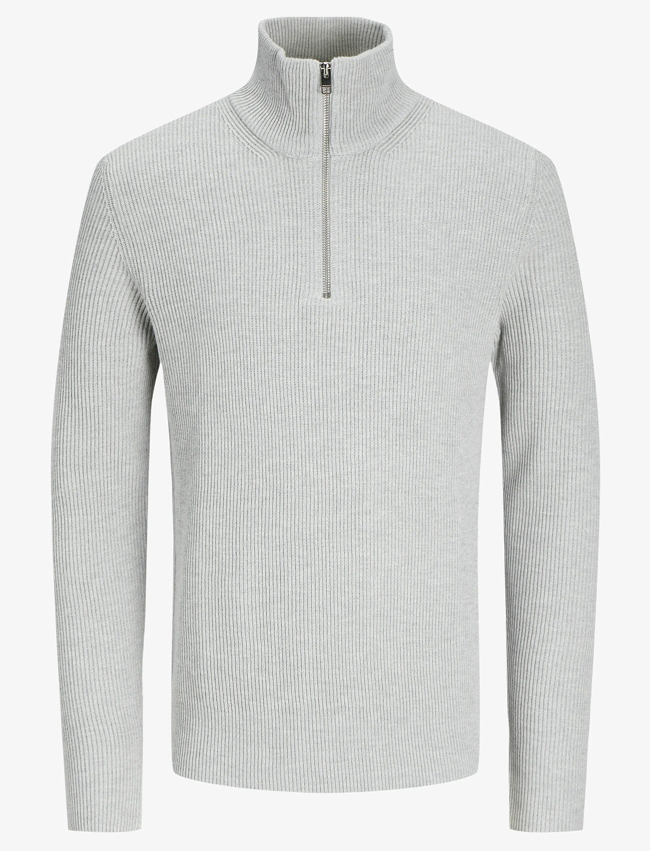 Jack & Jones - JJEPERFECT KNIT HALF ZIP SN - herbstliche kleidung - light grey melange - 0