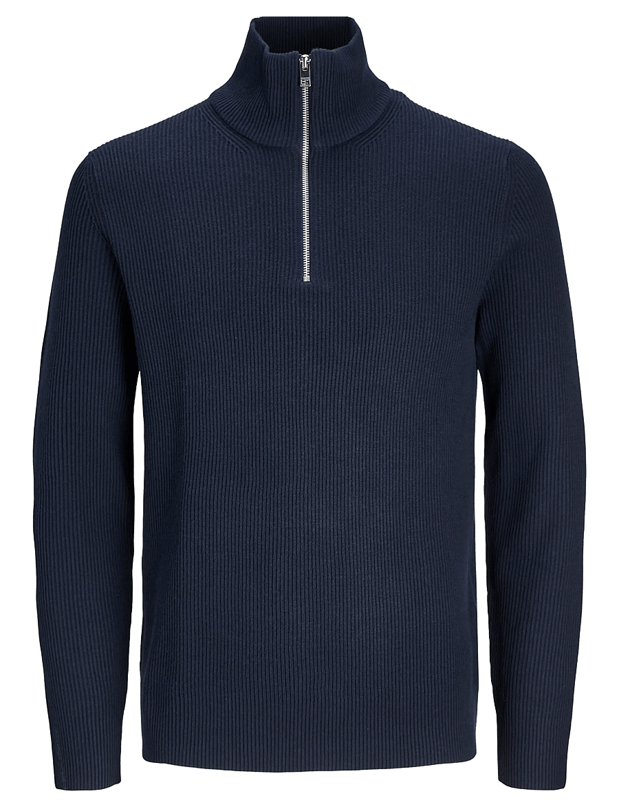 Jack & Jones - JJEPERFECT KNIT HALF ZIP SN - pullover mit halbem reißverschluss - sky captain - 1