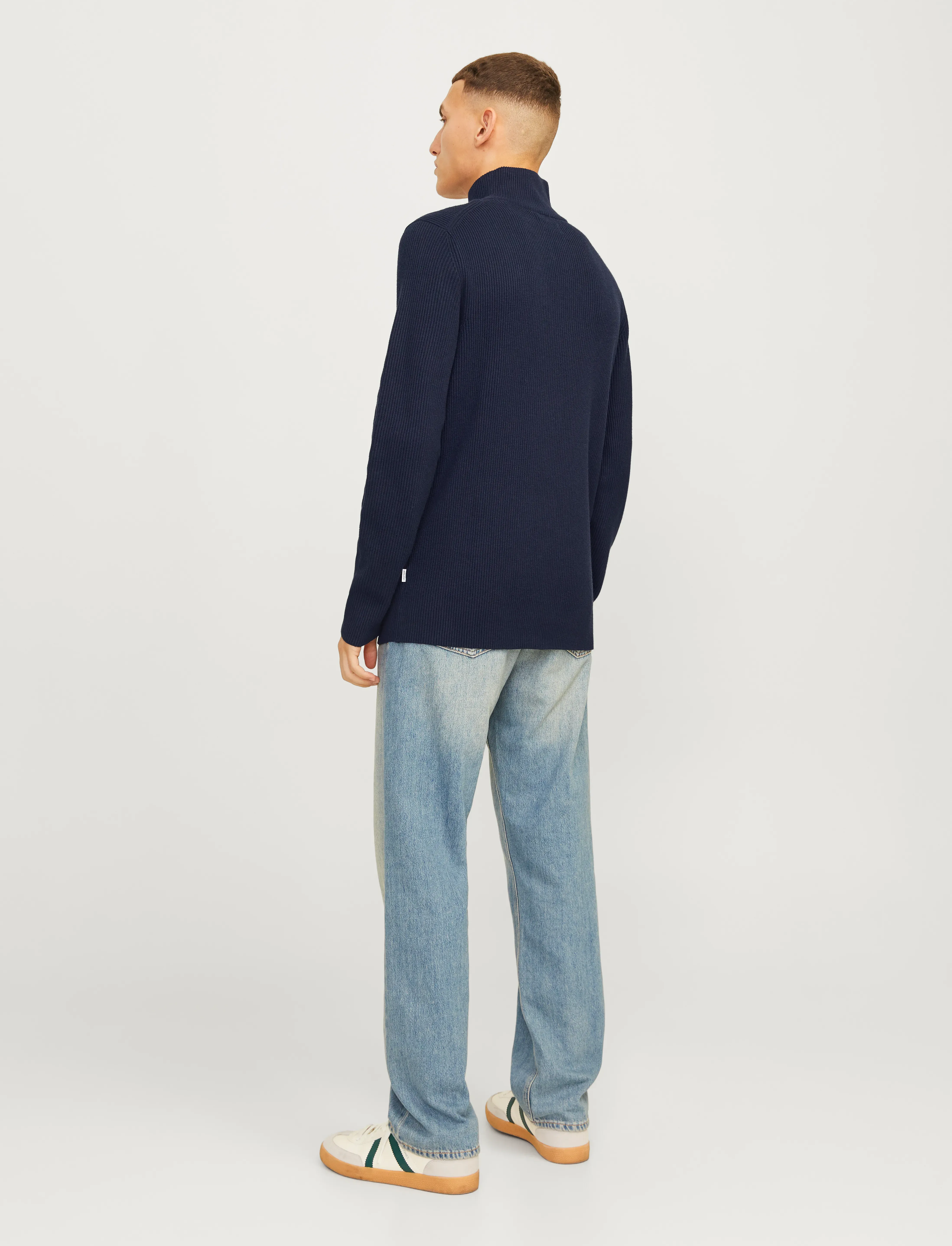 Jack & Jones - JJEPERFECT KNIT HALF ZIP SN - halfzip strik - sky captain - 2
