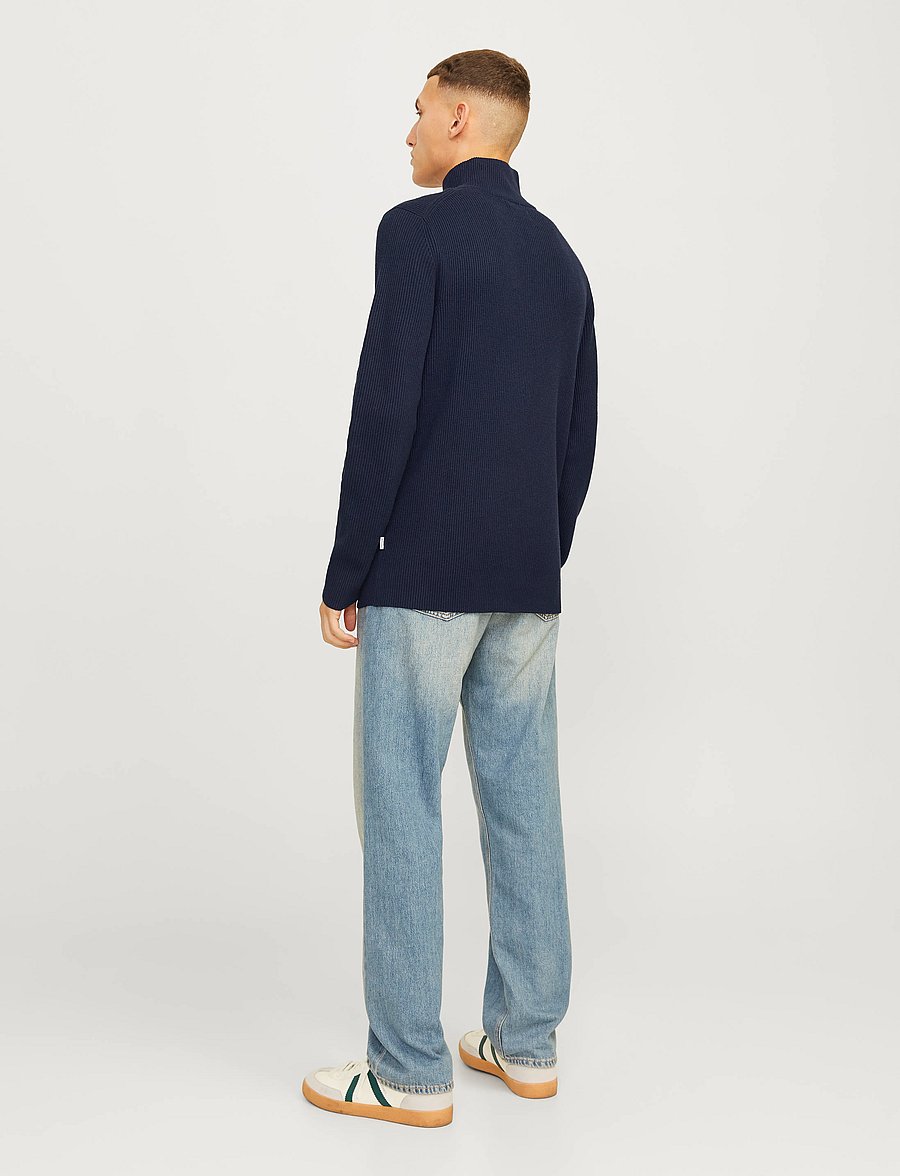 Jack & Jones - JJEPERFECT KNIT HALF ZIP SN - pullover mit halbem reißverschluss - sky captain - 2
