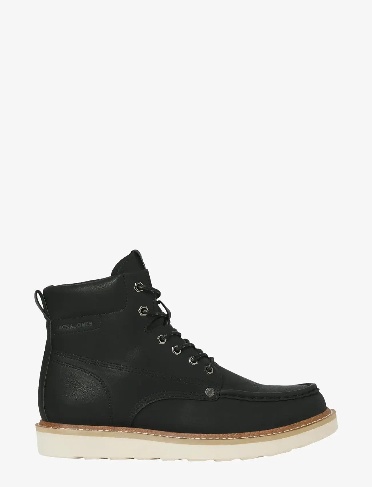 Jack & Jones - JFWARCHWAY PU MOC BOOT - kängor med snörning - anthracite - 0