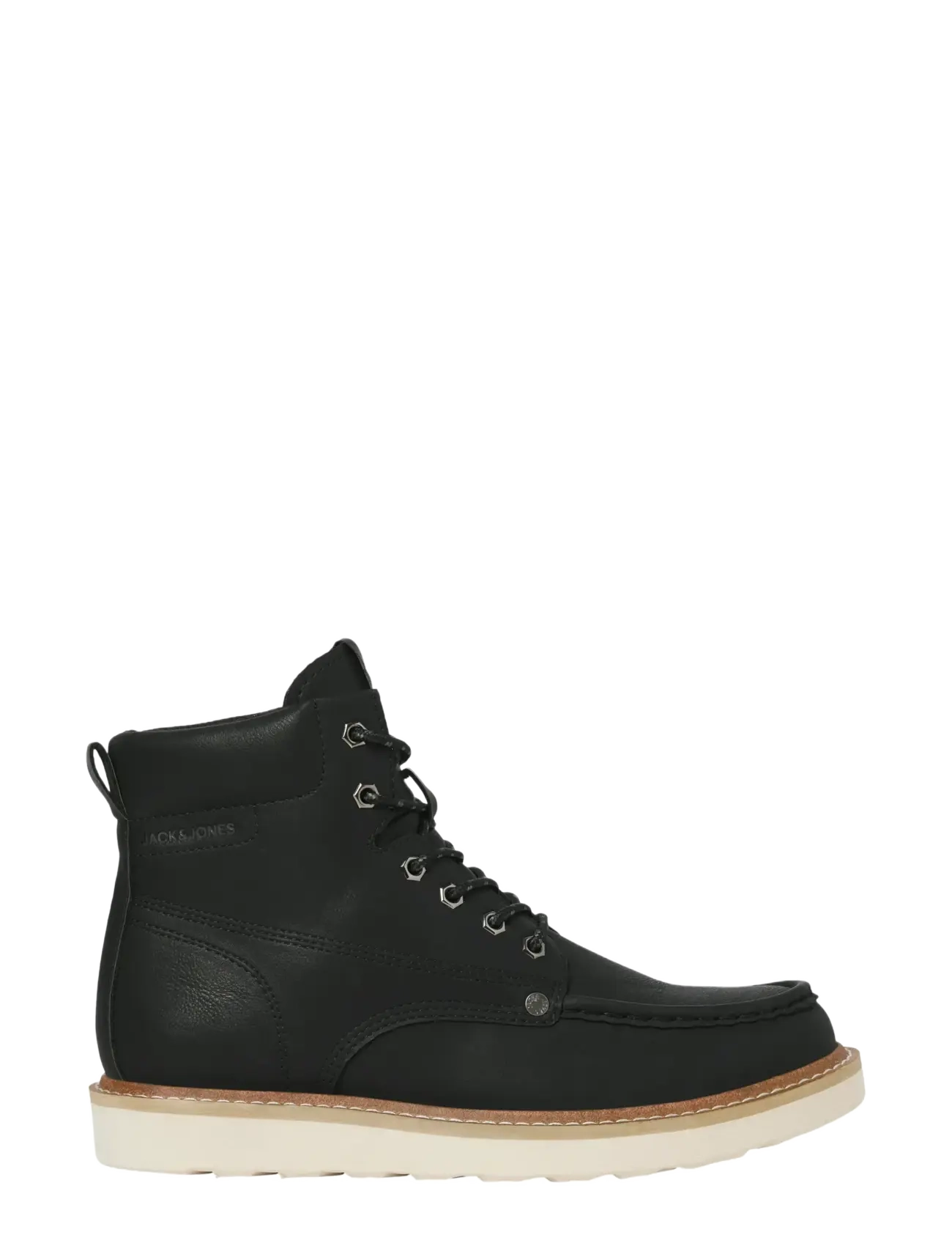 Jack & Jones JFWARCHWAY PU MOC BOOT - Saapad - ANTHRACITE / black