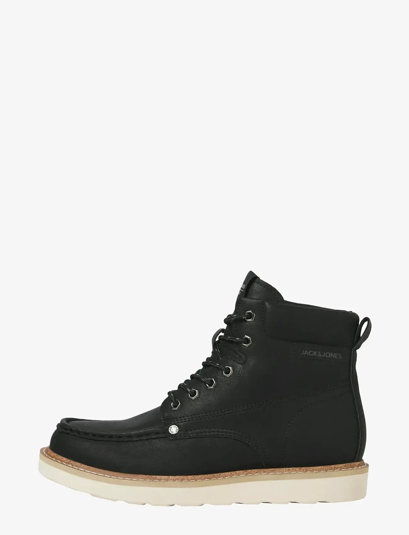 Jack & Jones - JFWARCHWAY PU MOC BOOT - kängor med snörning - anthracite - 1