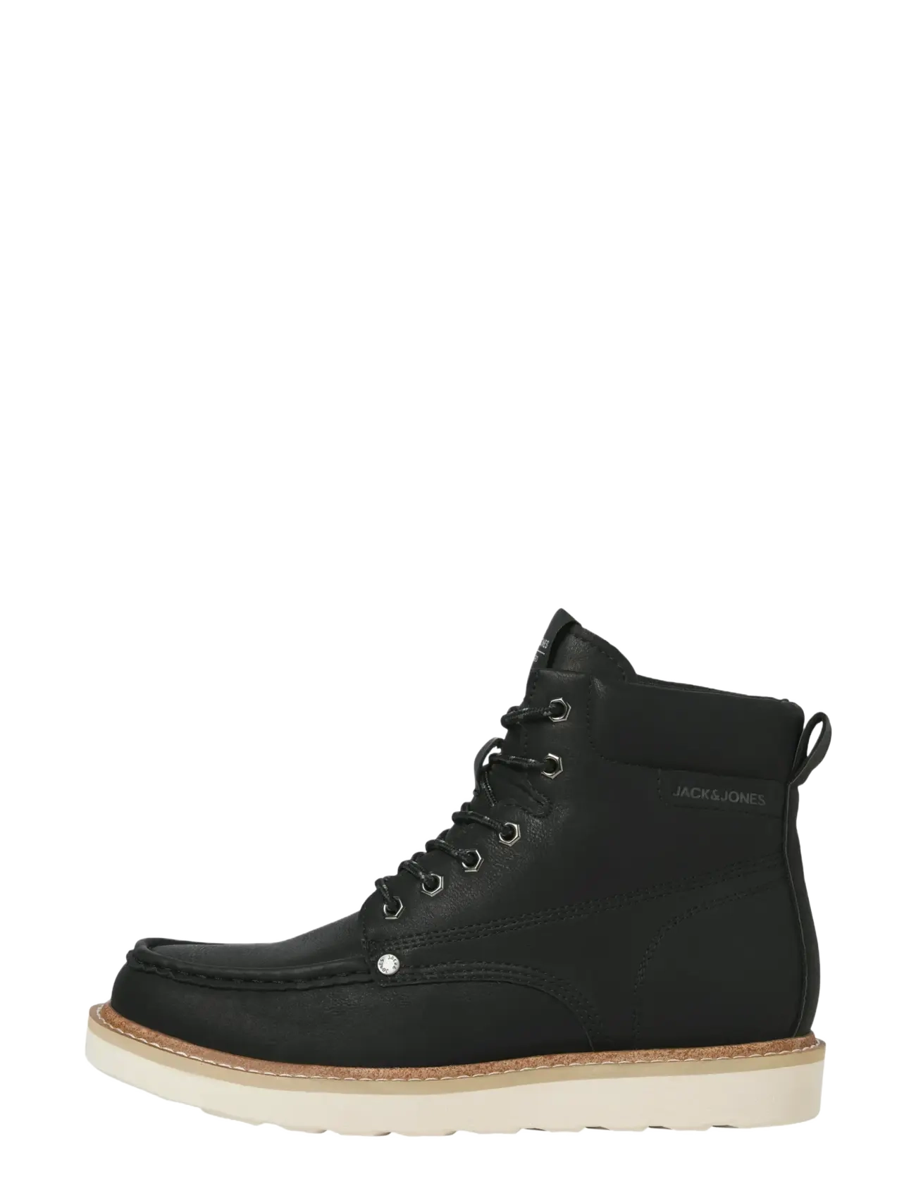 Jack & Jones - JFWARCHWAY PU MOC BOOT - schnürboots - anthracite - 2