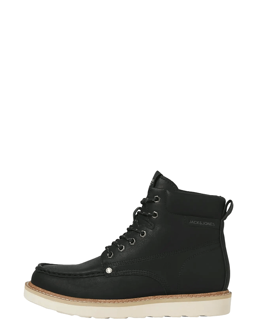 Jack & Jones - JFWARCHWAY PU MOC BOOT - schnürboots - anthracite - 2
