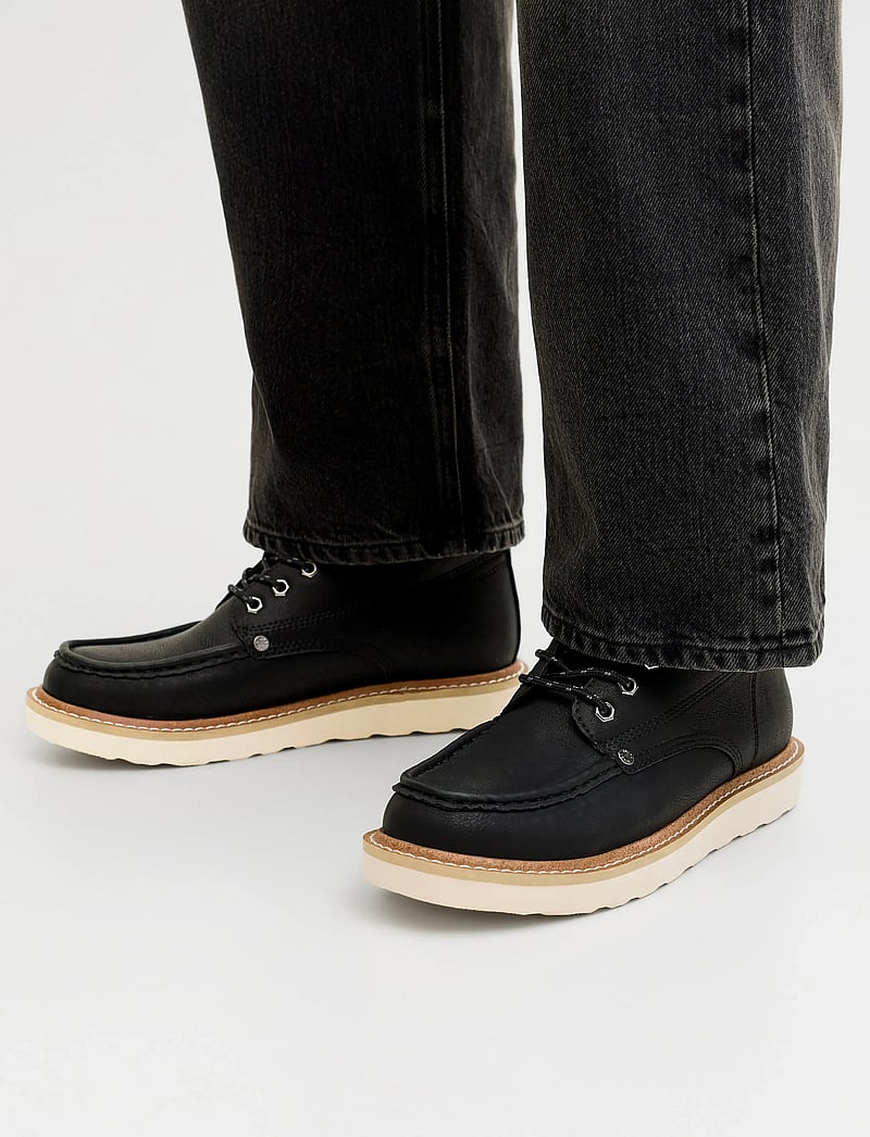 Jack & Jones - JFWARCHWAY PU MOC BOOT - kängor med snörning - anthracite - 0