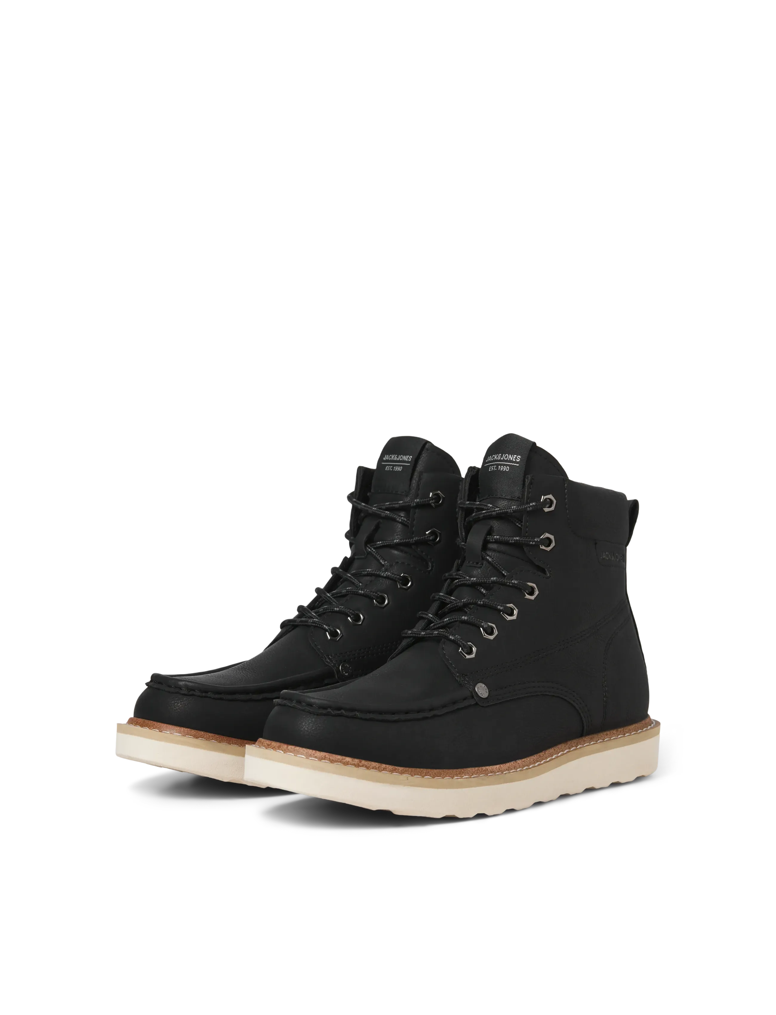 Jack & Jones JFWARCHWAY PU MOC BOOT - Jalanõud - ANTHRACITE / black