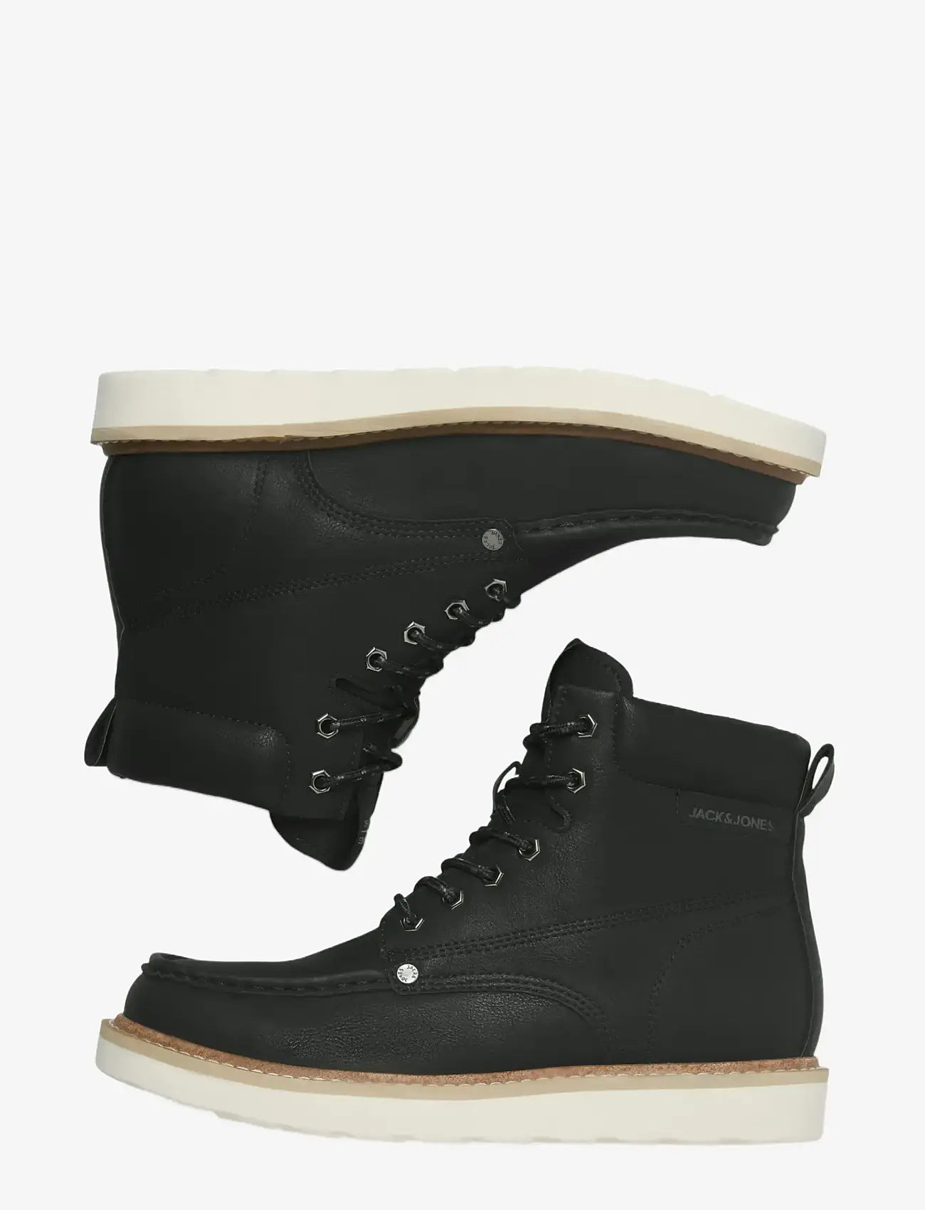 Jack & Jones - JFWARCHWAY PU MOC BOOT - kängor med snörning - anthracite - 2